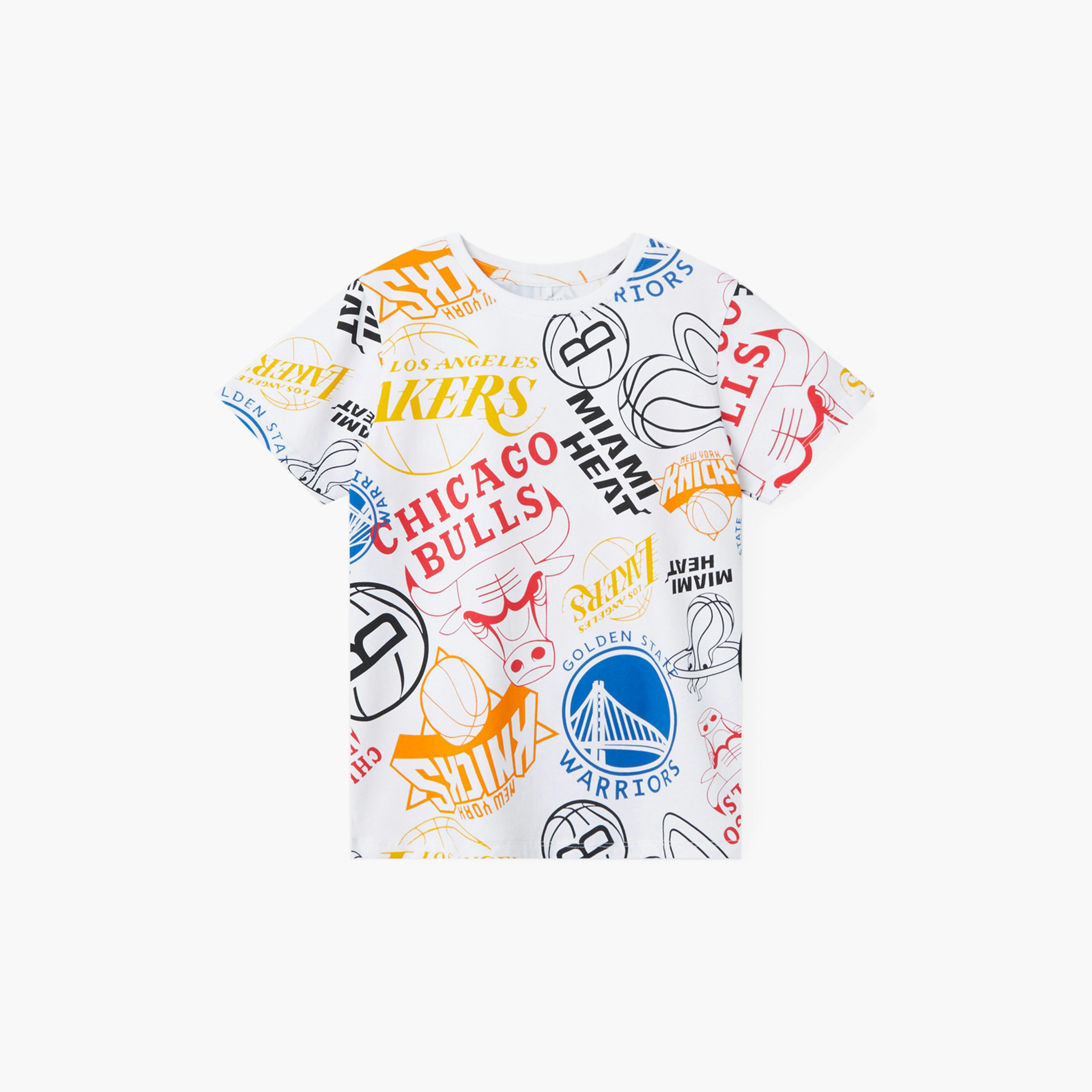 Name It All-Over Graphic Print T-shirt with Short Sleeves and Round Neck-boys-clothing-tshirtsandpolos-image-2