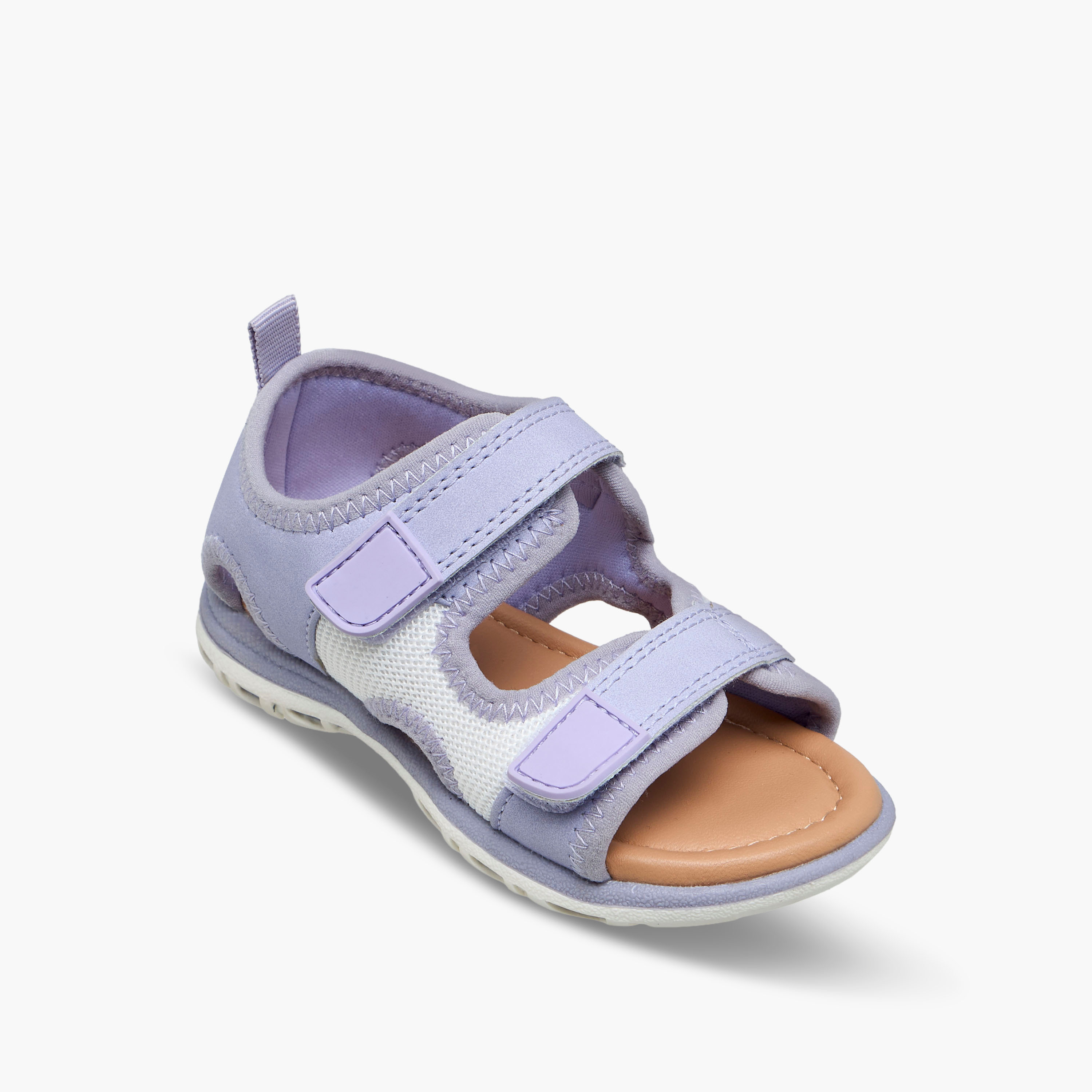 Barefeet Girls Hook & Loop Strap Sandals-girls-shoes-sandals-image-2