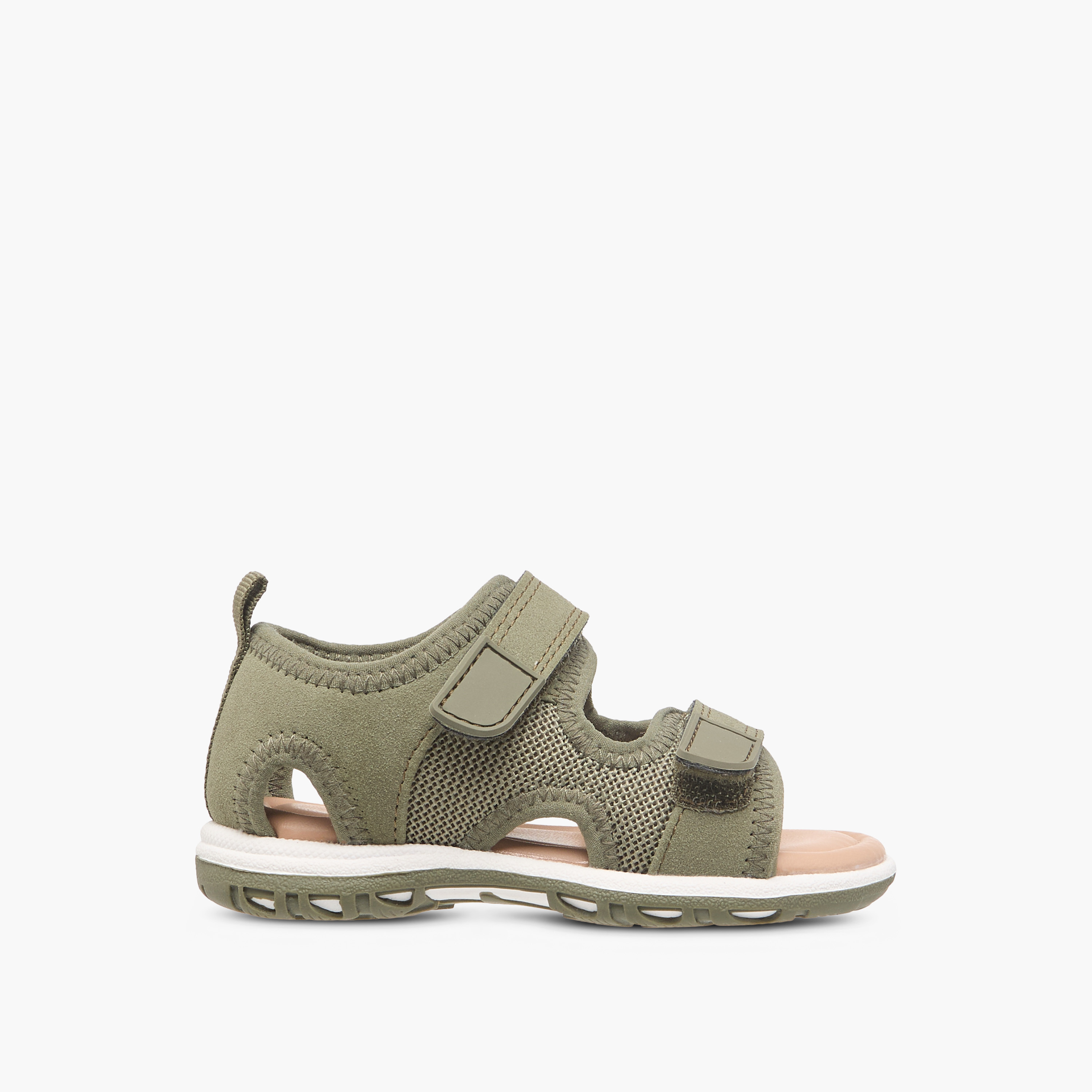 Barefeet Textured Floaters with Hook and Loop Closure-boys-shoes-sandals-image-2
