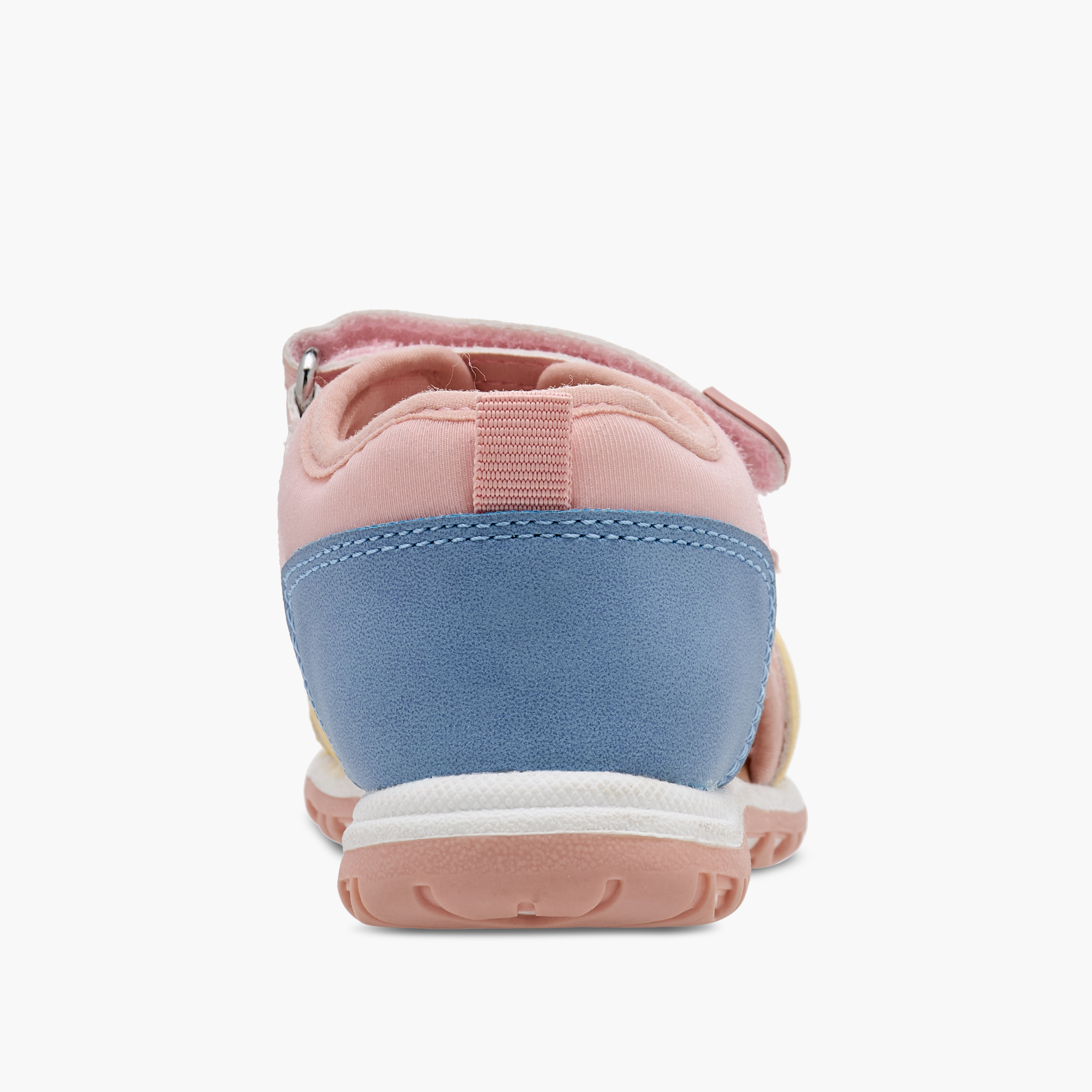 Barefeet Panelled Sandals with Hook and Loop Closure-girls-shoes-sandals-image-9