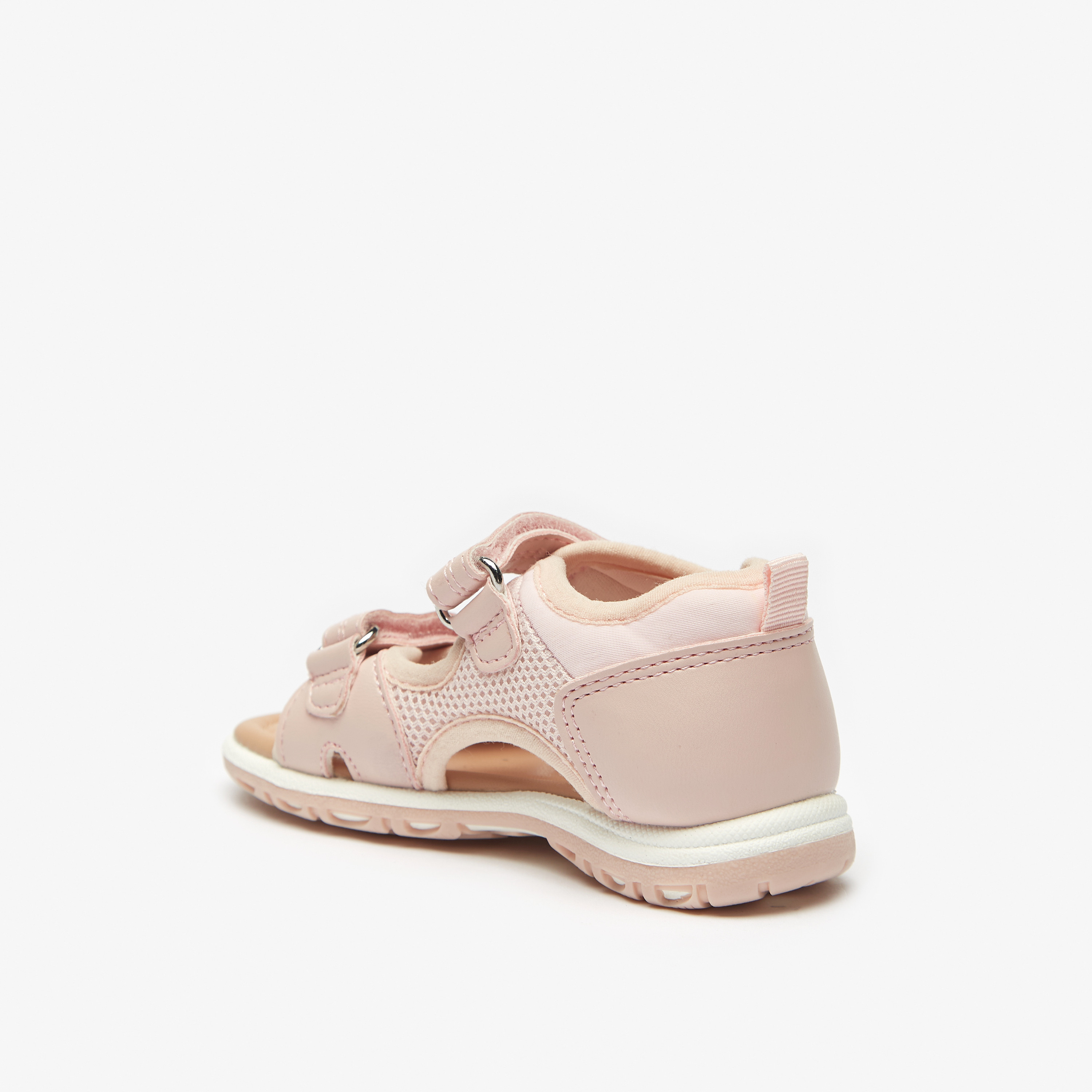 صندل بحزام بارز الملمس وشريط إغلاق لاصق من بيرفيت-girls-shoes-sandals-image-2