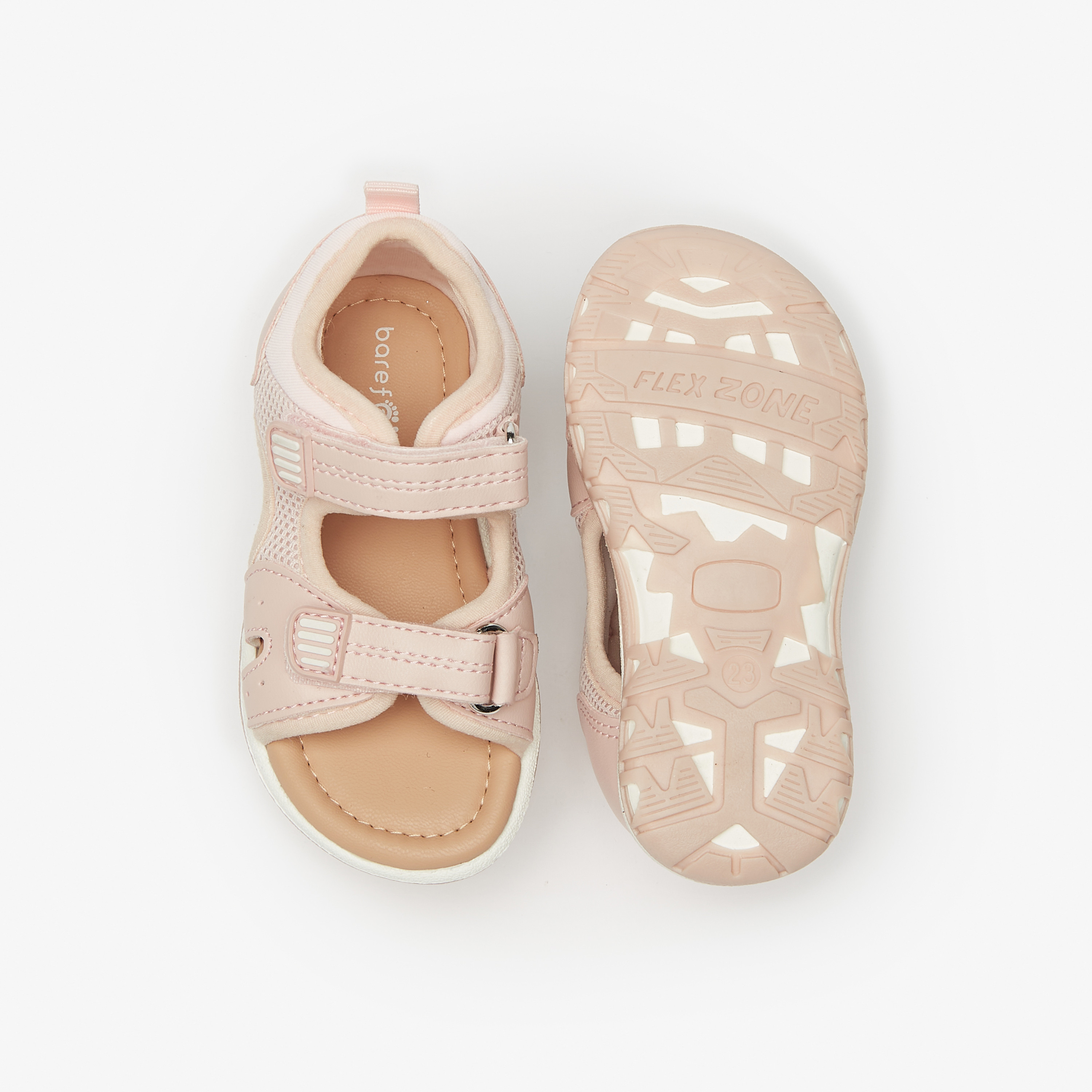 صندل بحزام بارز الملمس وشريط إغلاق لاصق من بيرفيت-girls-shoes-sandals-image-5