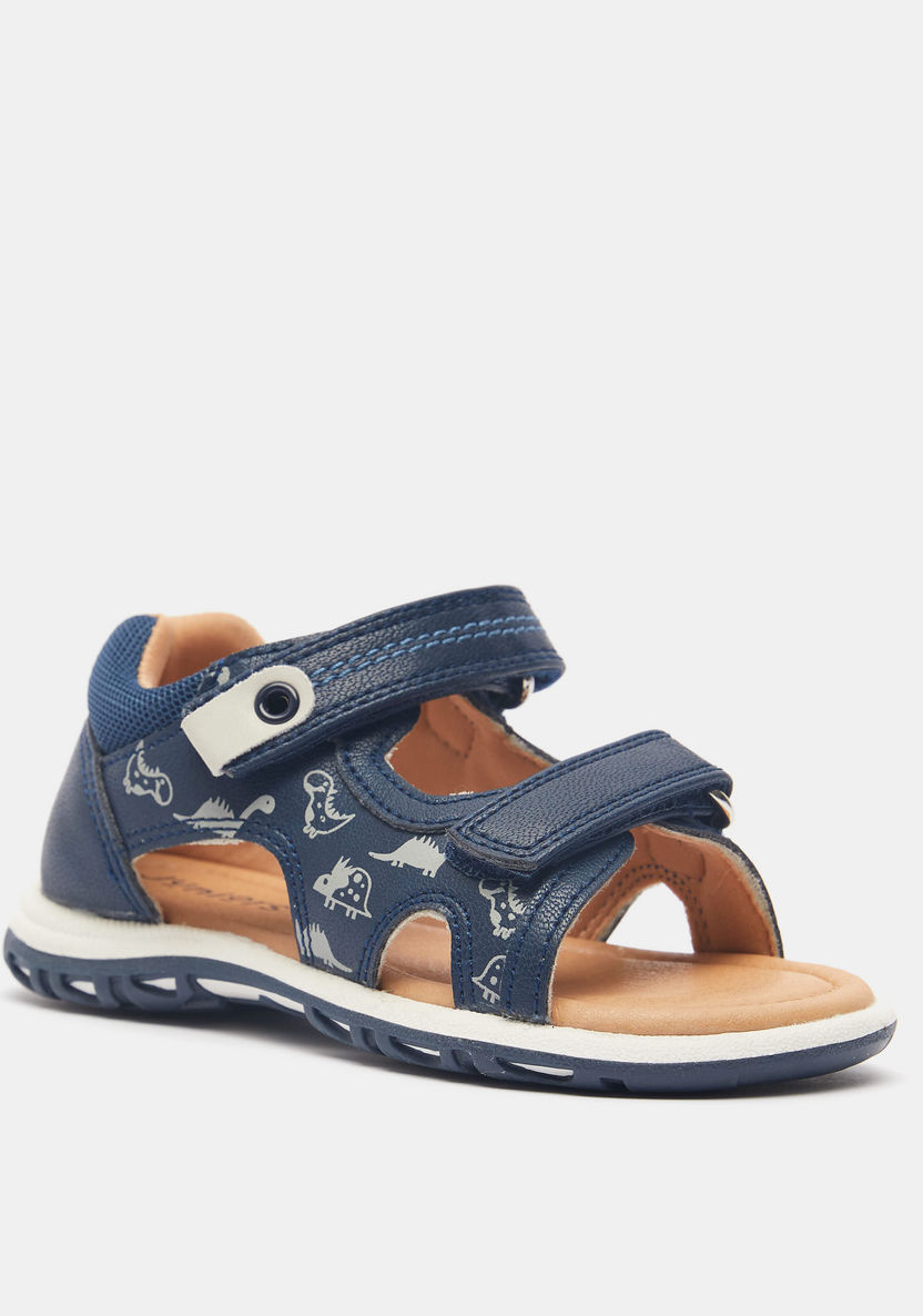 Juniors Printed Floaters with Hook and Loop Closure-Boy%27s Sandals-image-1