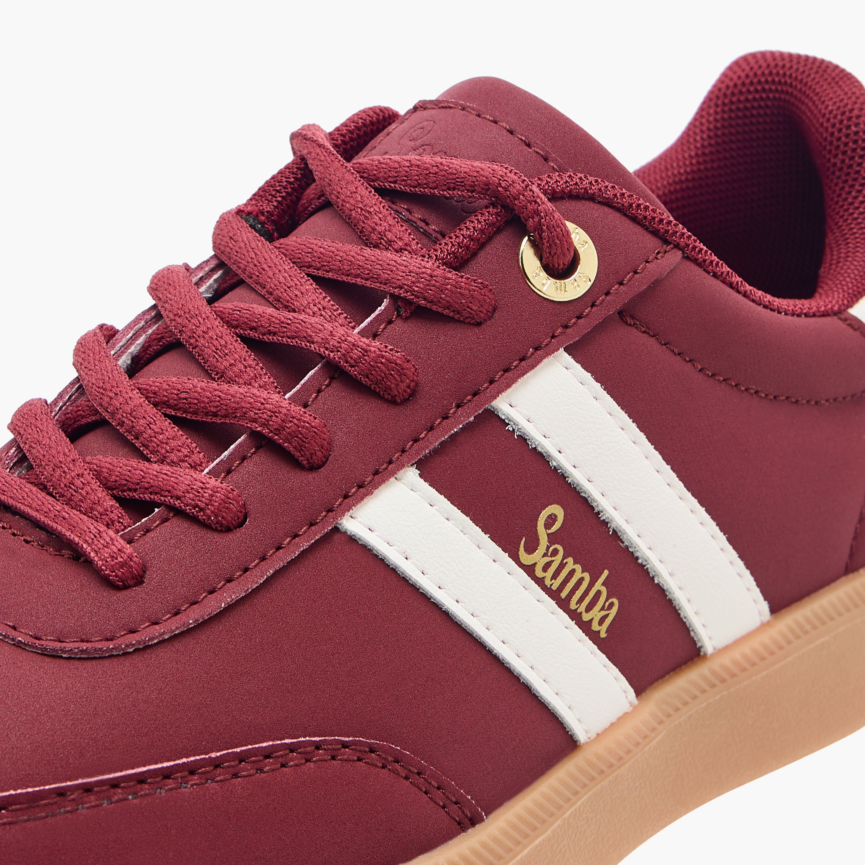 Samba Womens' Panelled Ankle Sneakers with Lace-Up Closure-women-shoes-sneakers-image-4