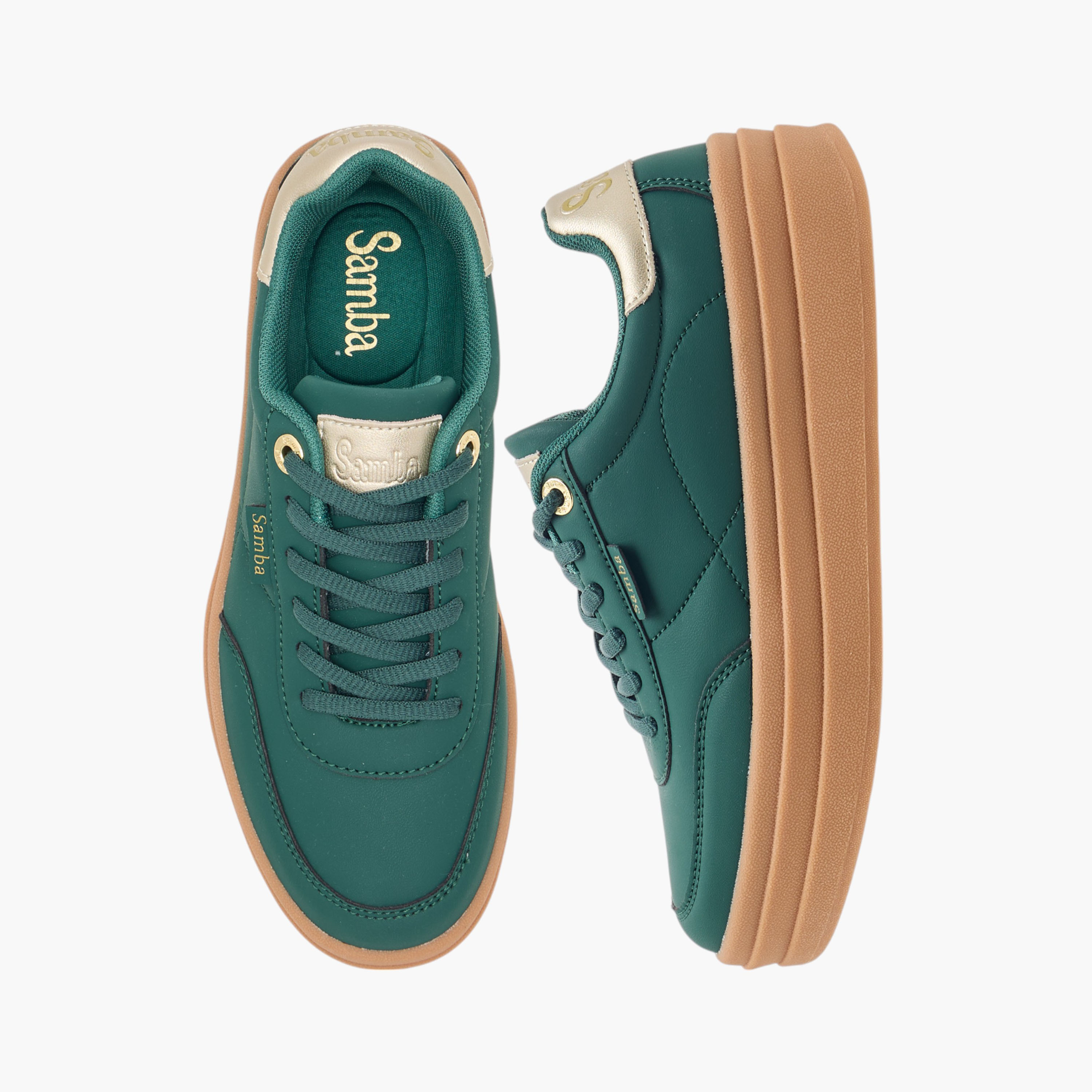 Samba Womens' Panelled Lace-Up Sneakers-women-shoes-sneakers-image-1