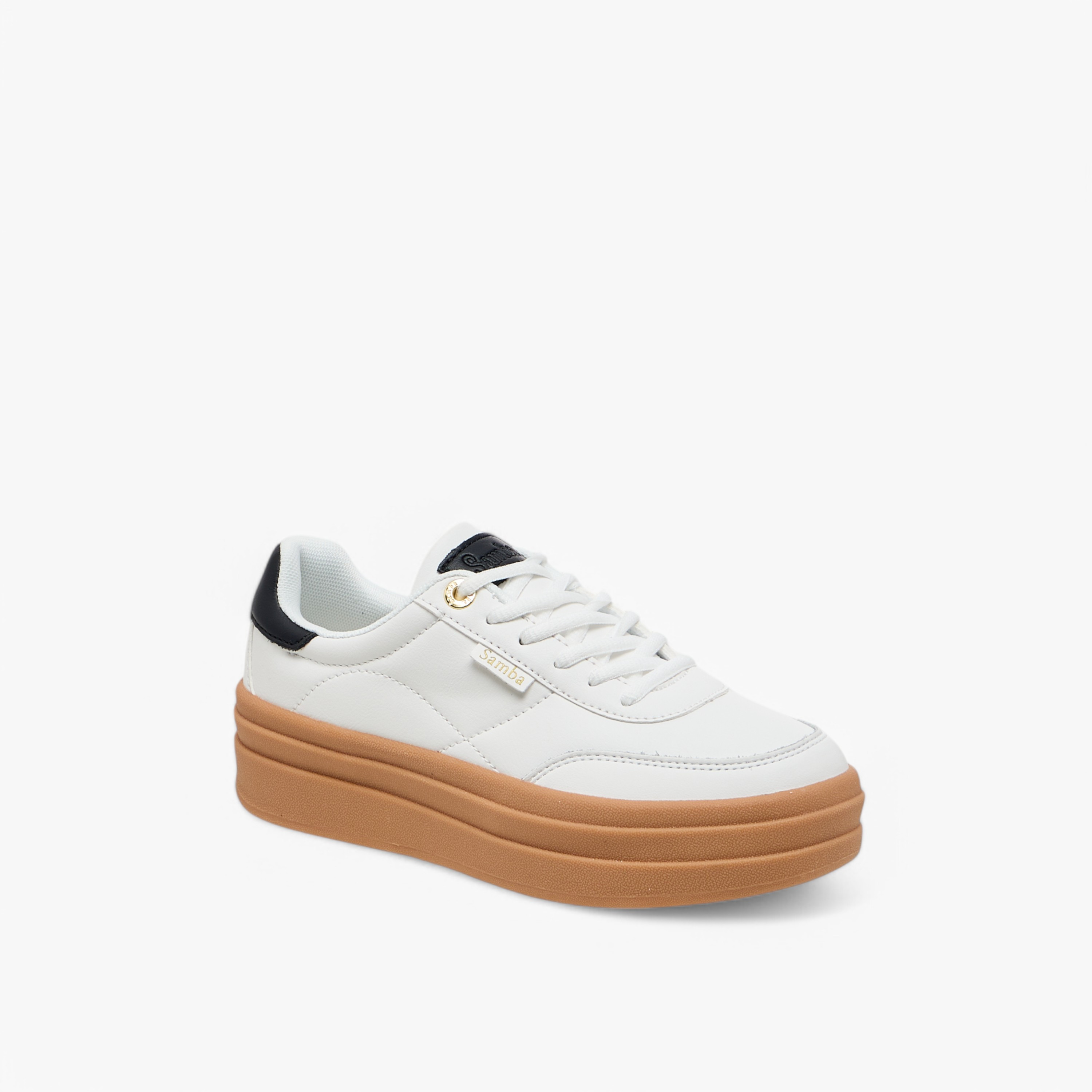 Samba Womens' Panelled Lace-Up Sneakers-women-shoes-sneakers-image-2