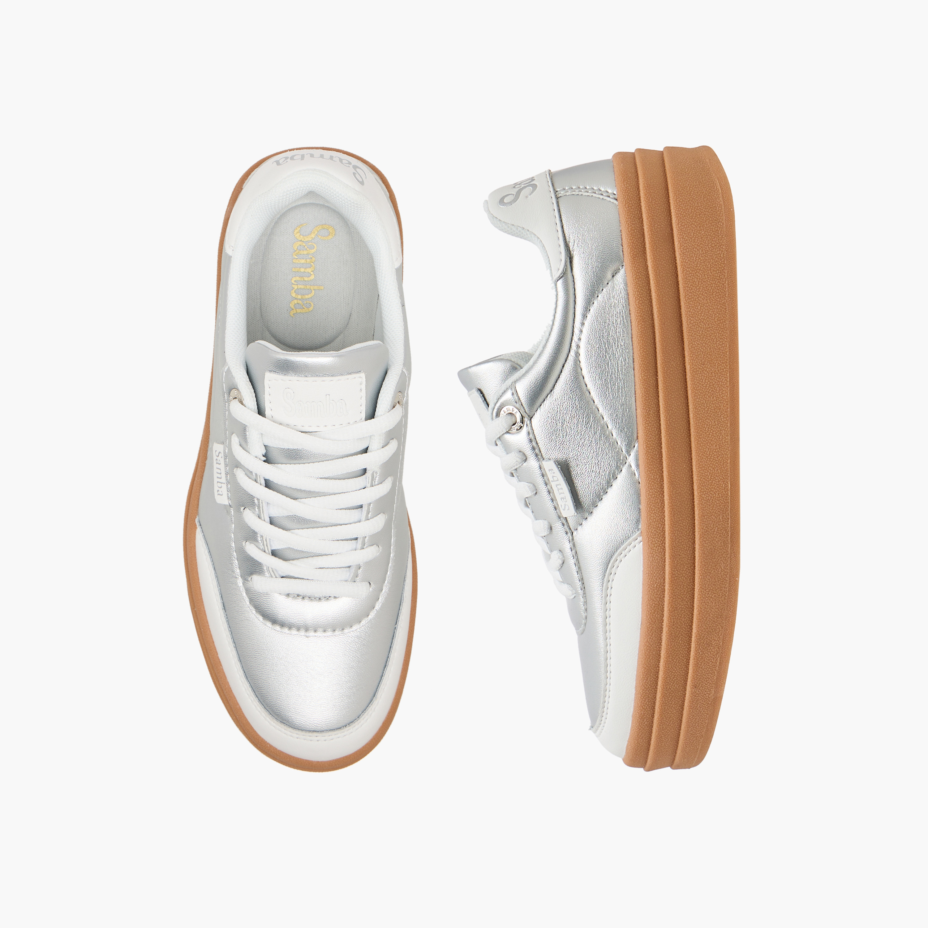 Samba Womens' Panelled Lace-Up Sneakers-women-shoes-sneakers-image-1