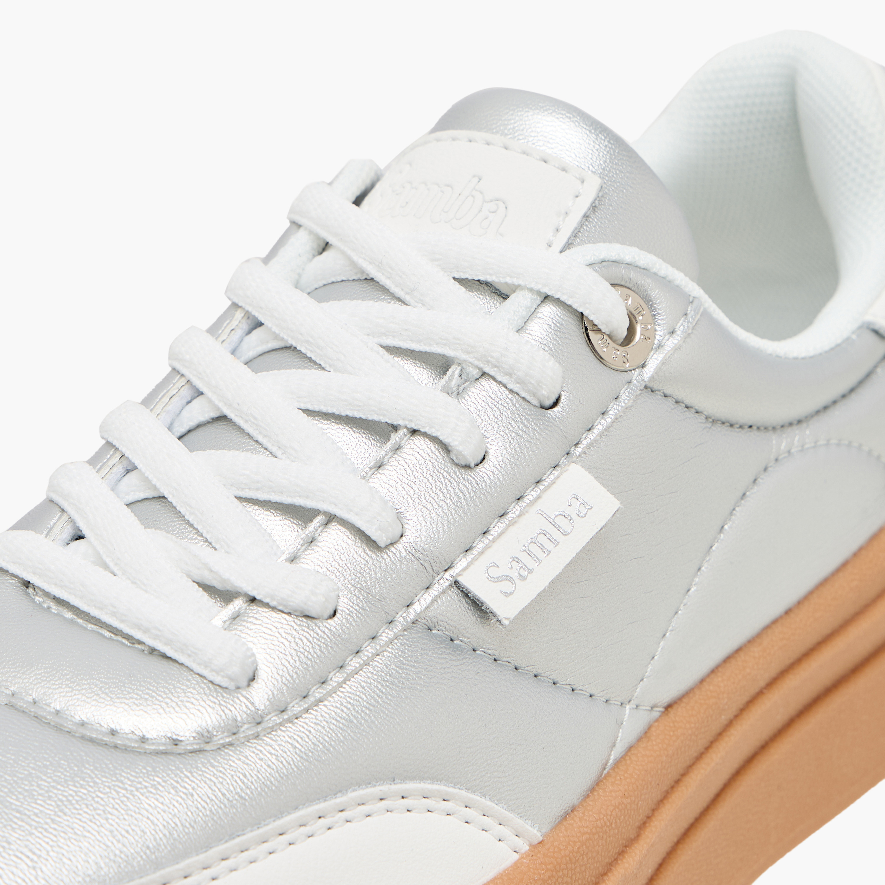 Samba Womens' Panelled Lace-Up Sneakers-women-shoes-sneakers-image-4