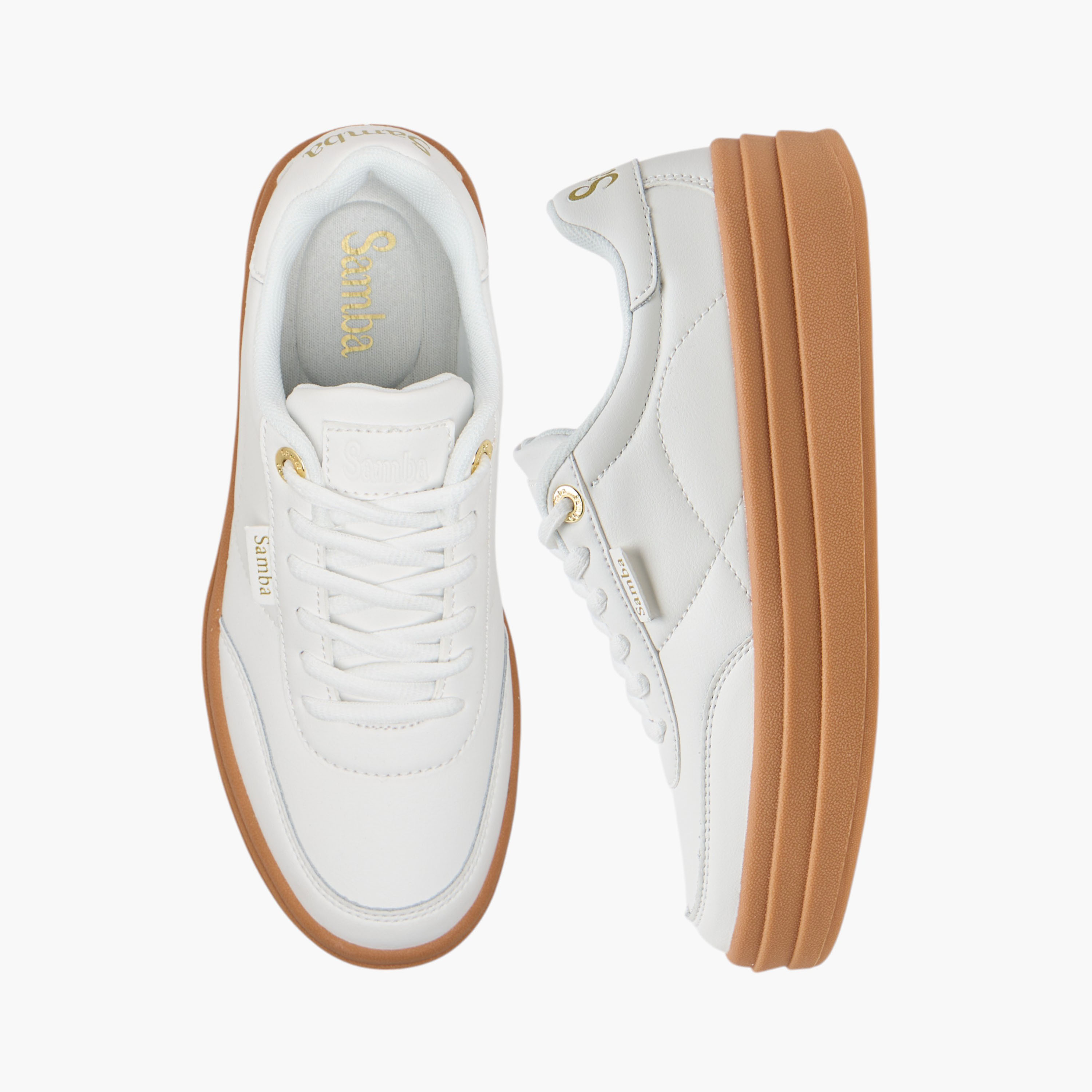 Samba Womens' Panelled Lace-Up Sneakers-women-shoes-sneakers-image-1