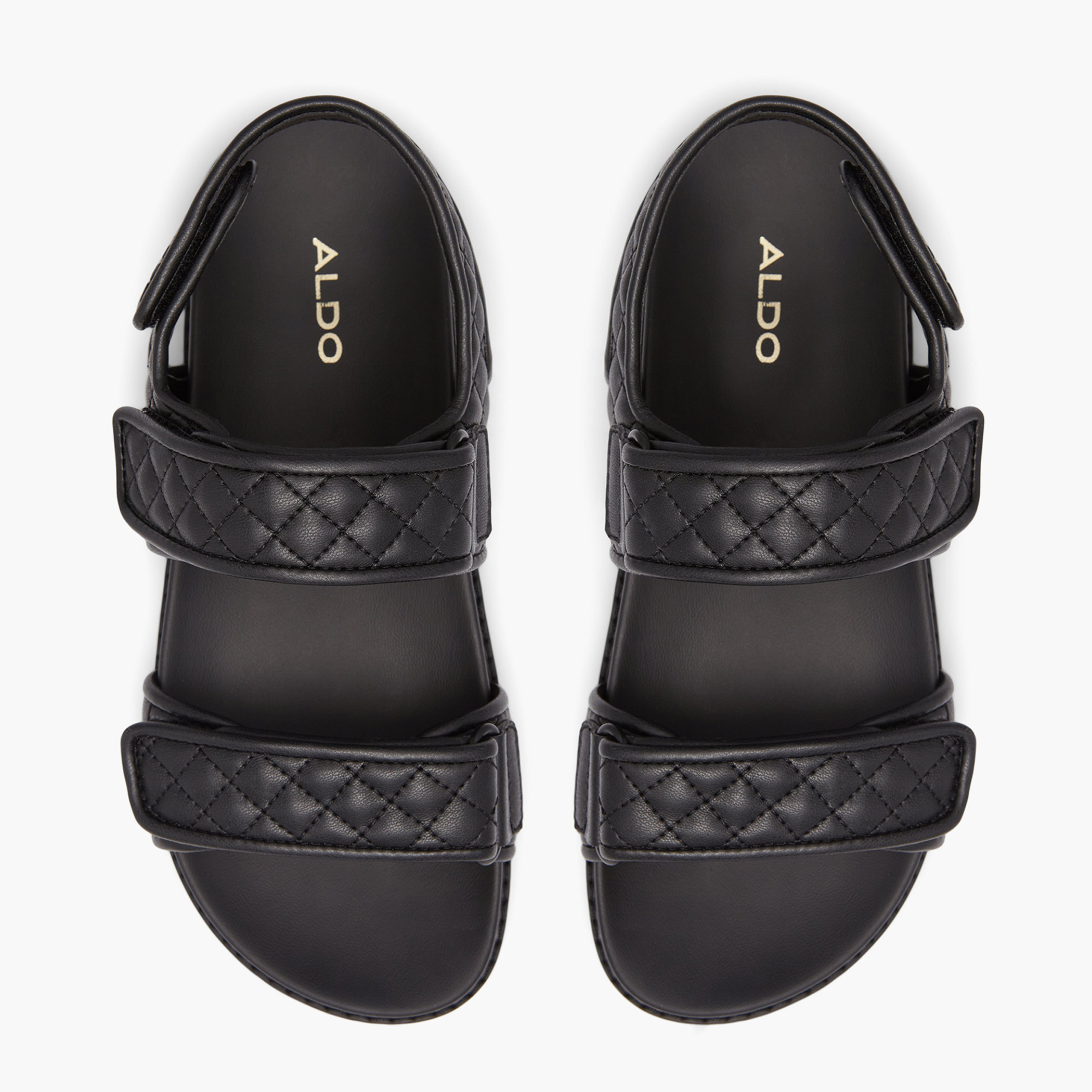 صندل ألدونسائي أسود بحزام مفتوح عند الأصابع-women-shoes-sandals-flats-image-6