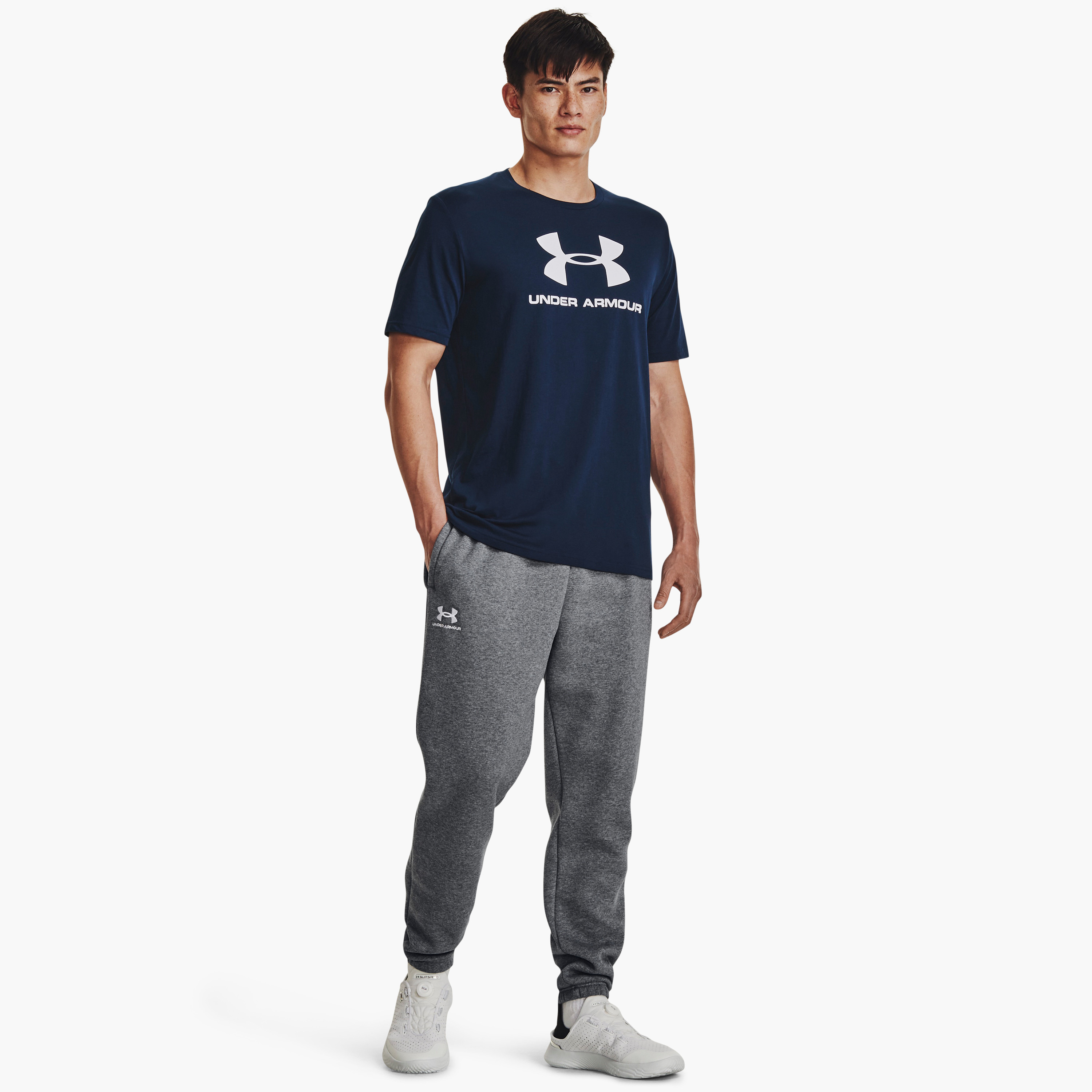 Under Armour Sportstyle Logo Printed Crew Neck Short Sleeves T-Shirt | 1329590-men-clothing-sportswearandactivewear-tshirtsandpolos-image-2