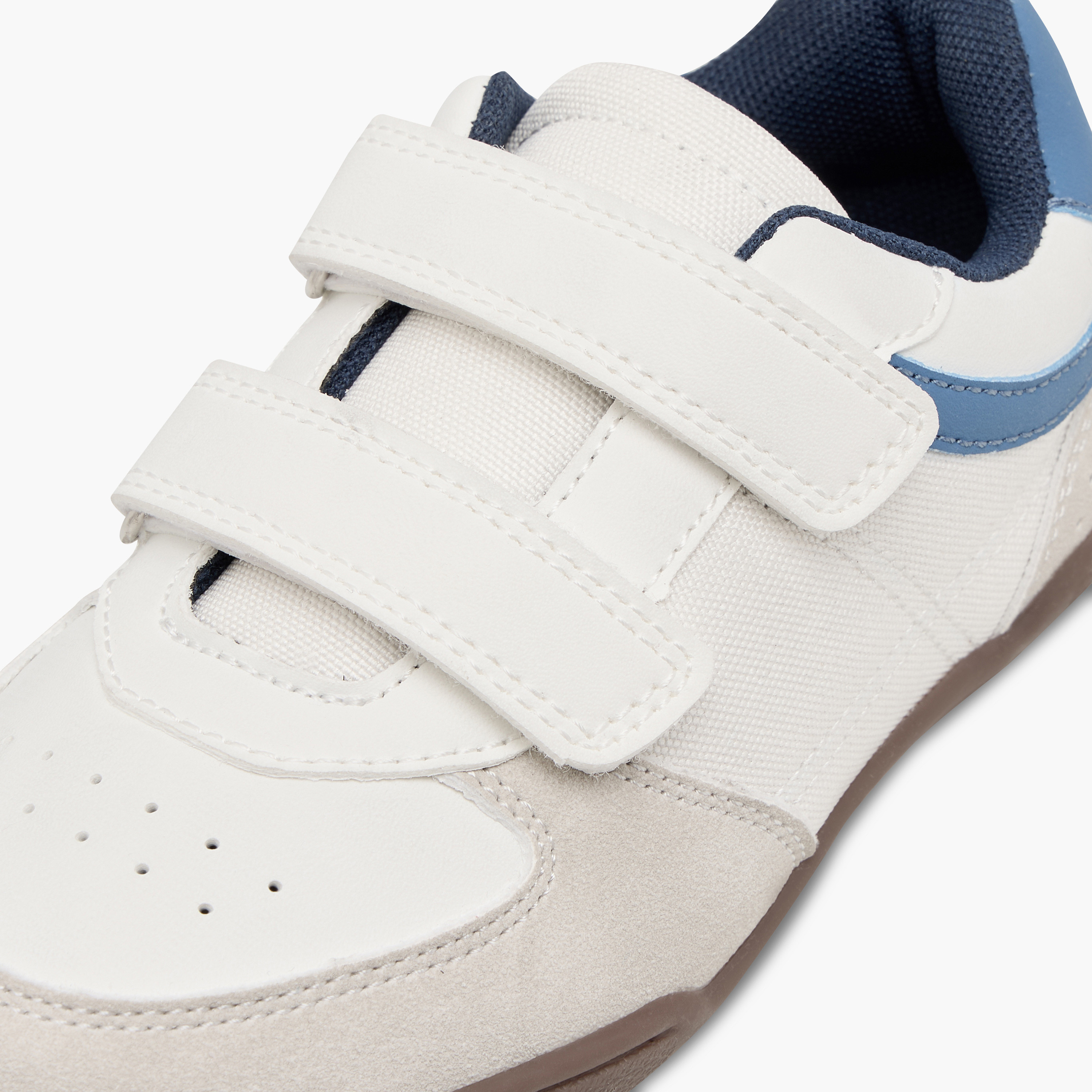 Juniors Panelled Sneakers with Hook and Loop Closure-boys-shoes-sneakers-image-4