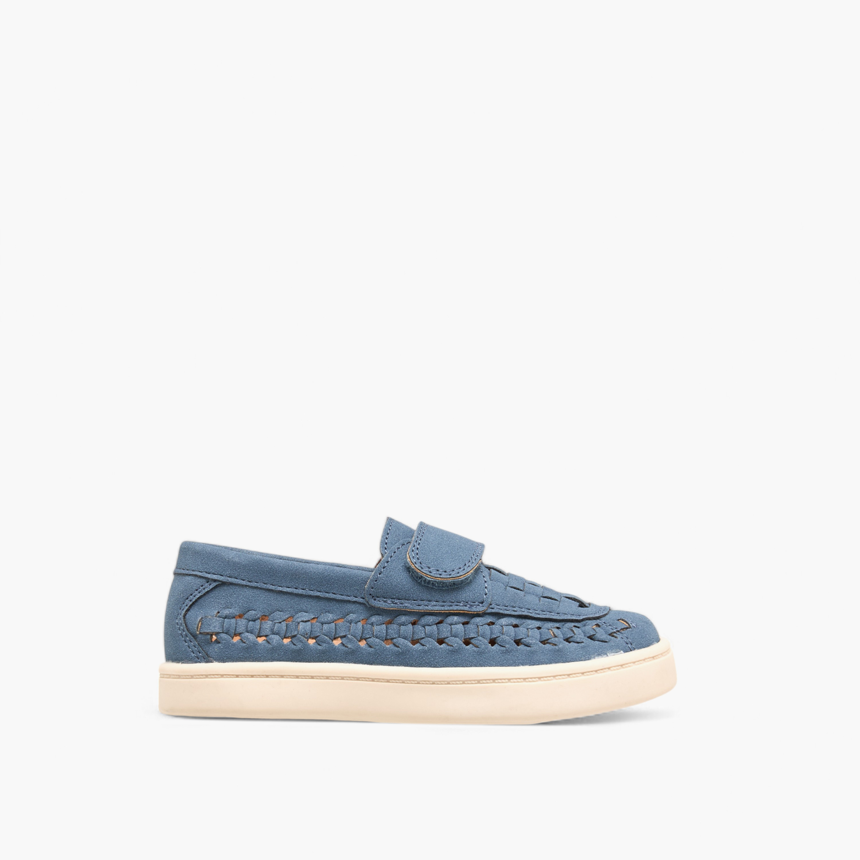 حذاء منسوج بارز الملمس سهل الارتداء بشريط إغلاق من بيرفيت-boys-shoes-loafers-image-3