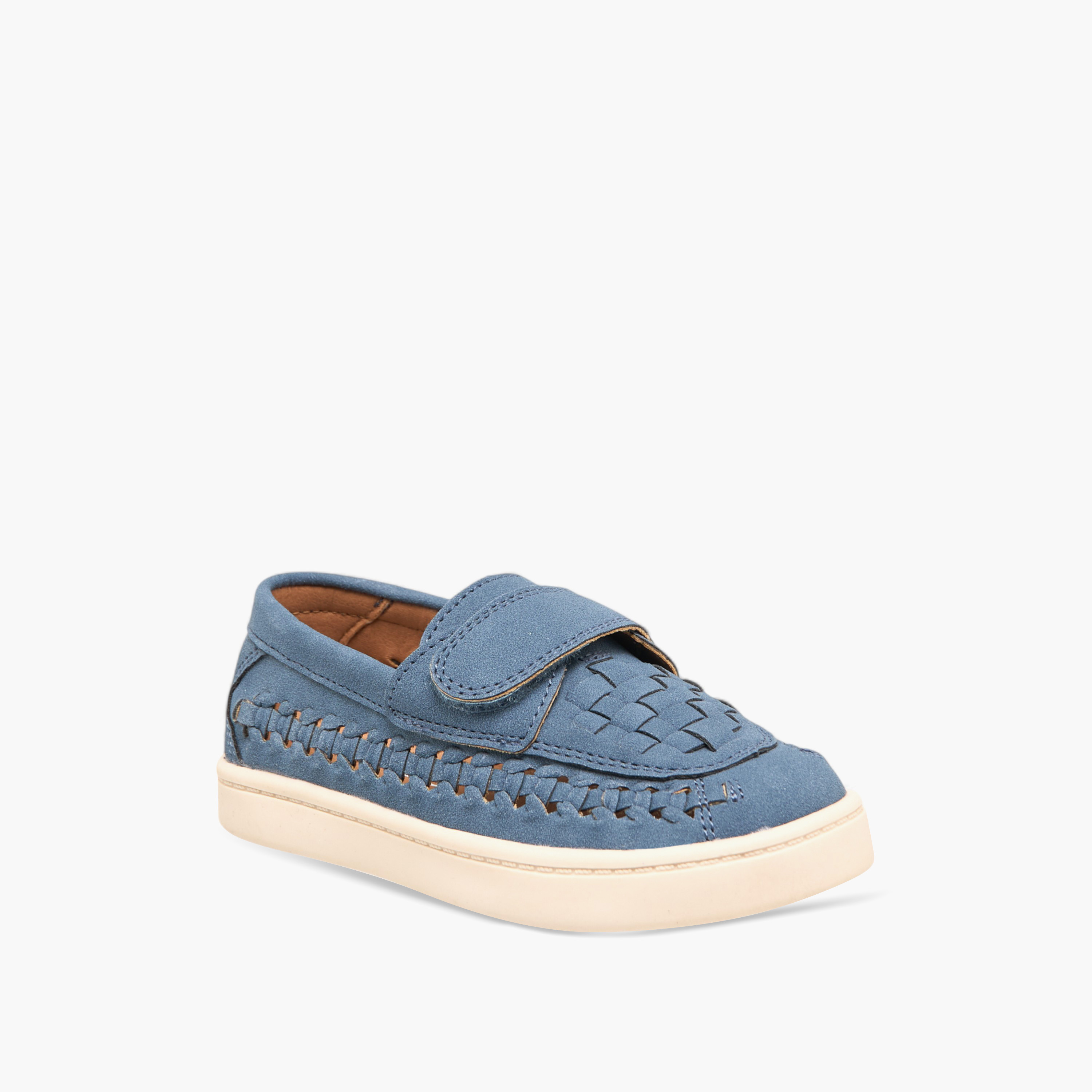 Juniors Textured Slip-On Loafers-boys-shoes-loafers-image-2