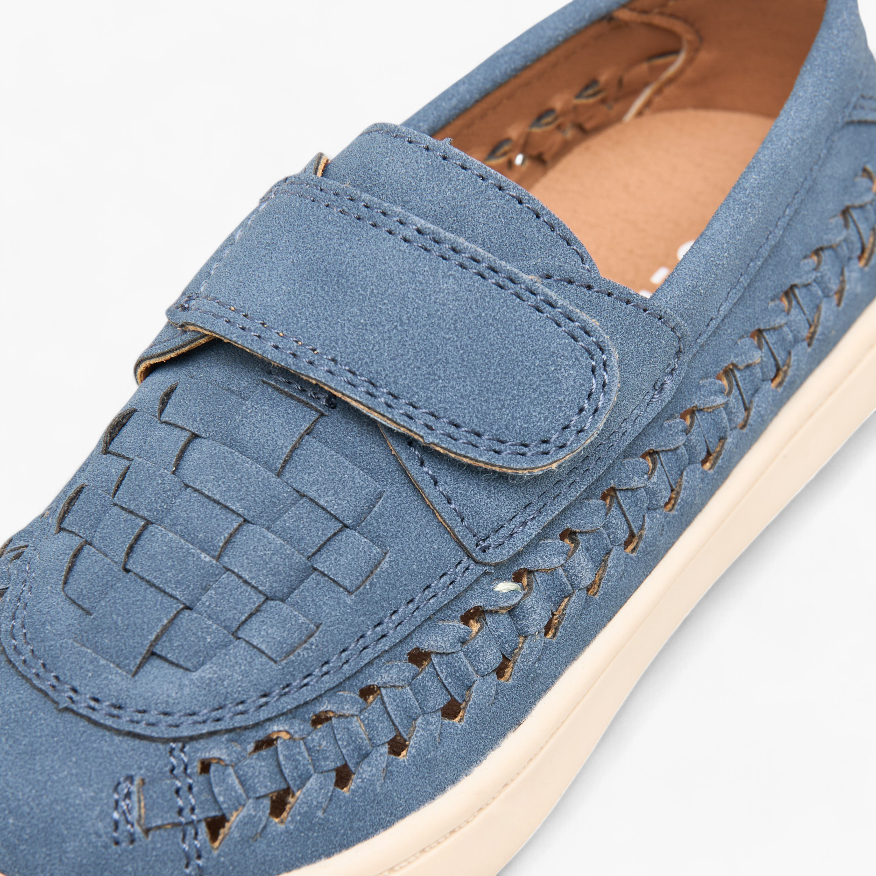Juniors Textured Slip-On Loafers-boys-shoes-loafers-image-4