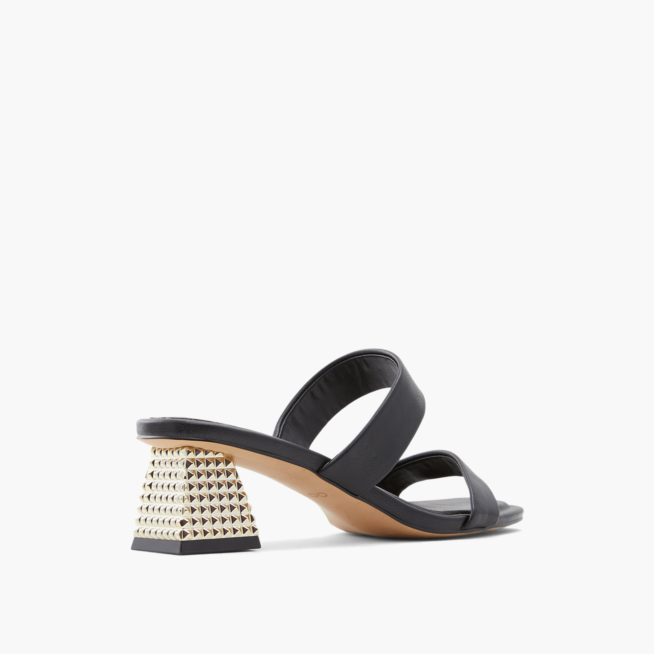 Aldo Women Black Square Toe Block Heels-women-shoes-heels-image-2