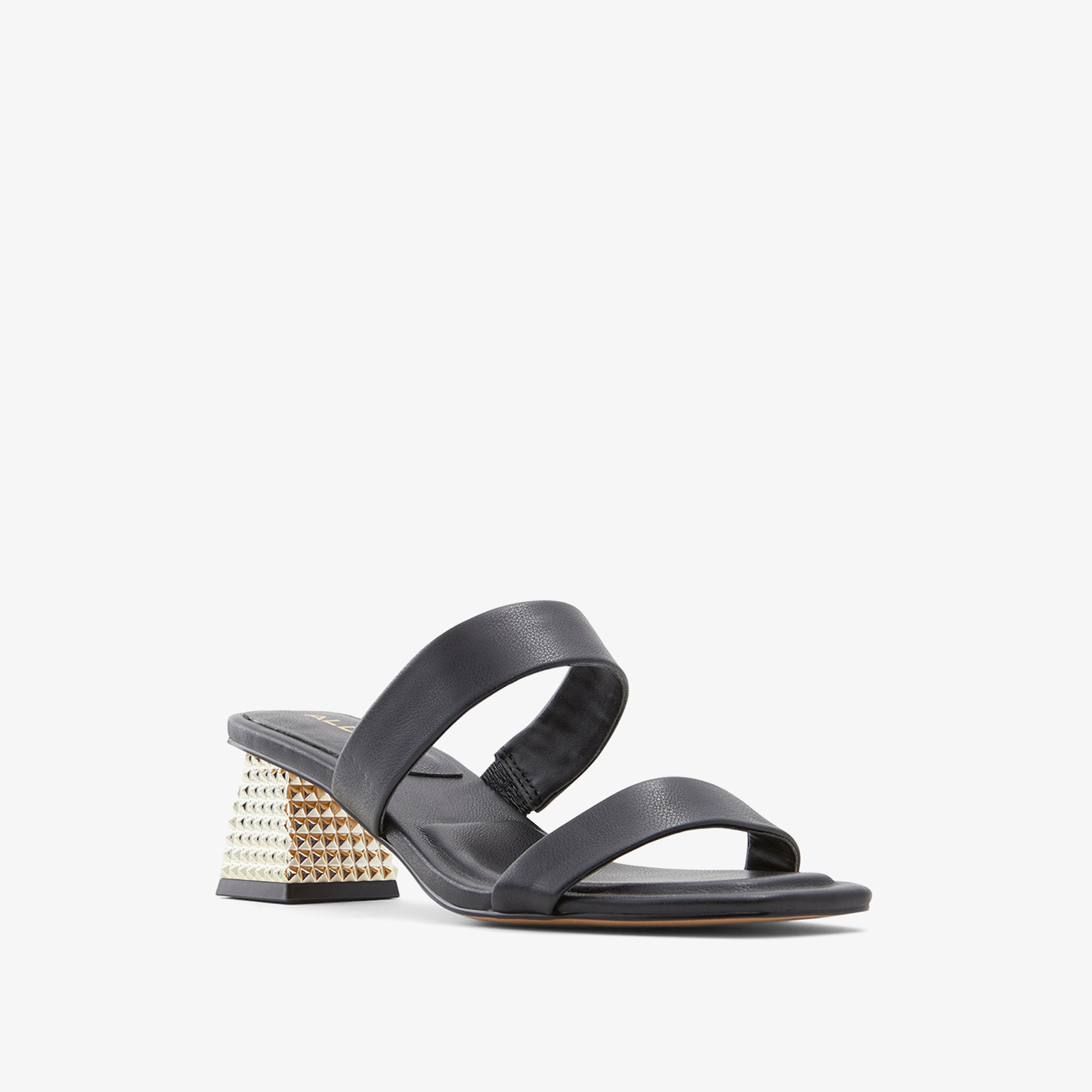 Aldo Women Black Square Toe Block Heels-women-shoes-heels-image-4