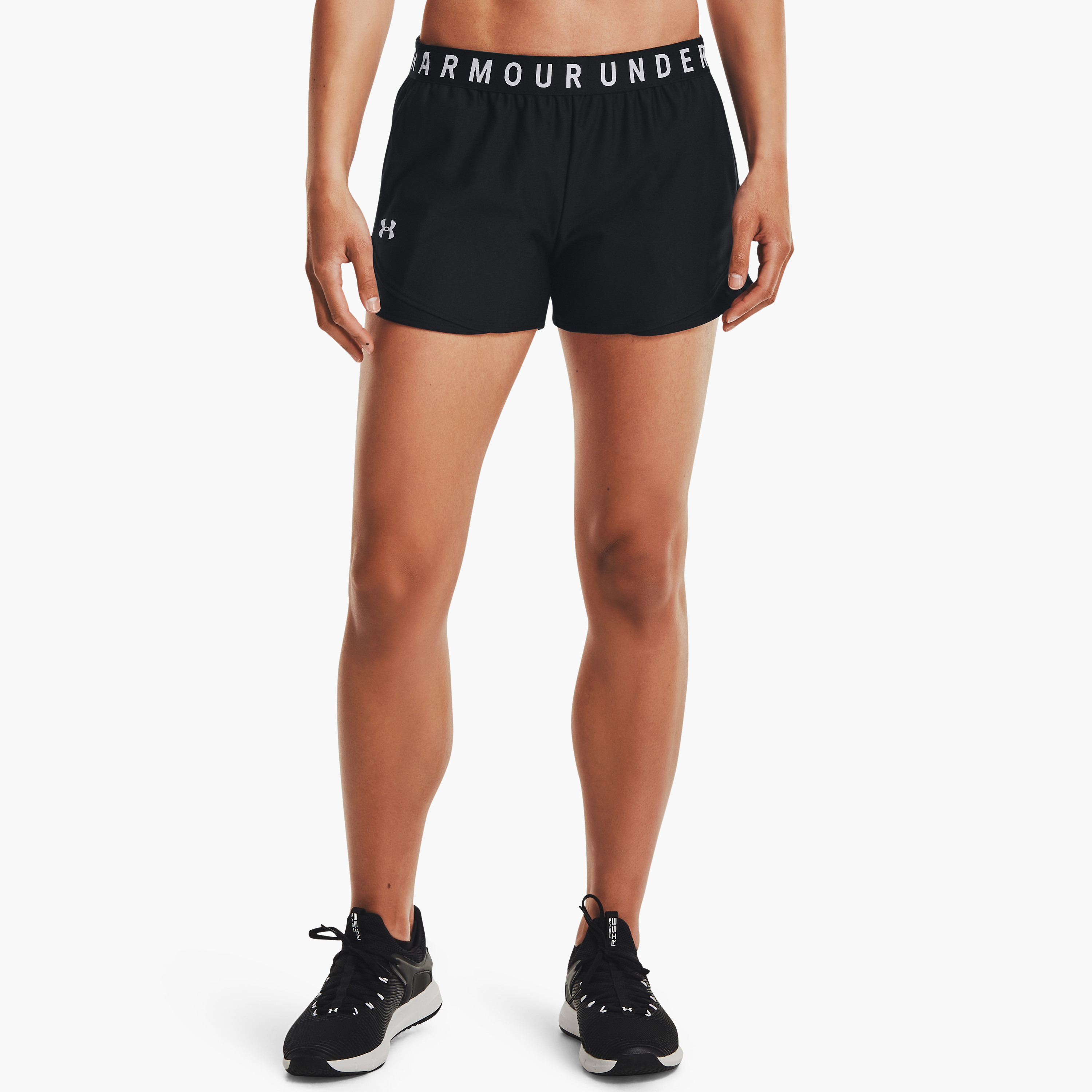 شورت بلاي أب شورت 3.0 لوجو متوسط الارتفاع من اندر ارمر | 1344552-sports-women-clothing-athleticskirtsandshorts-image-1