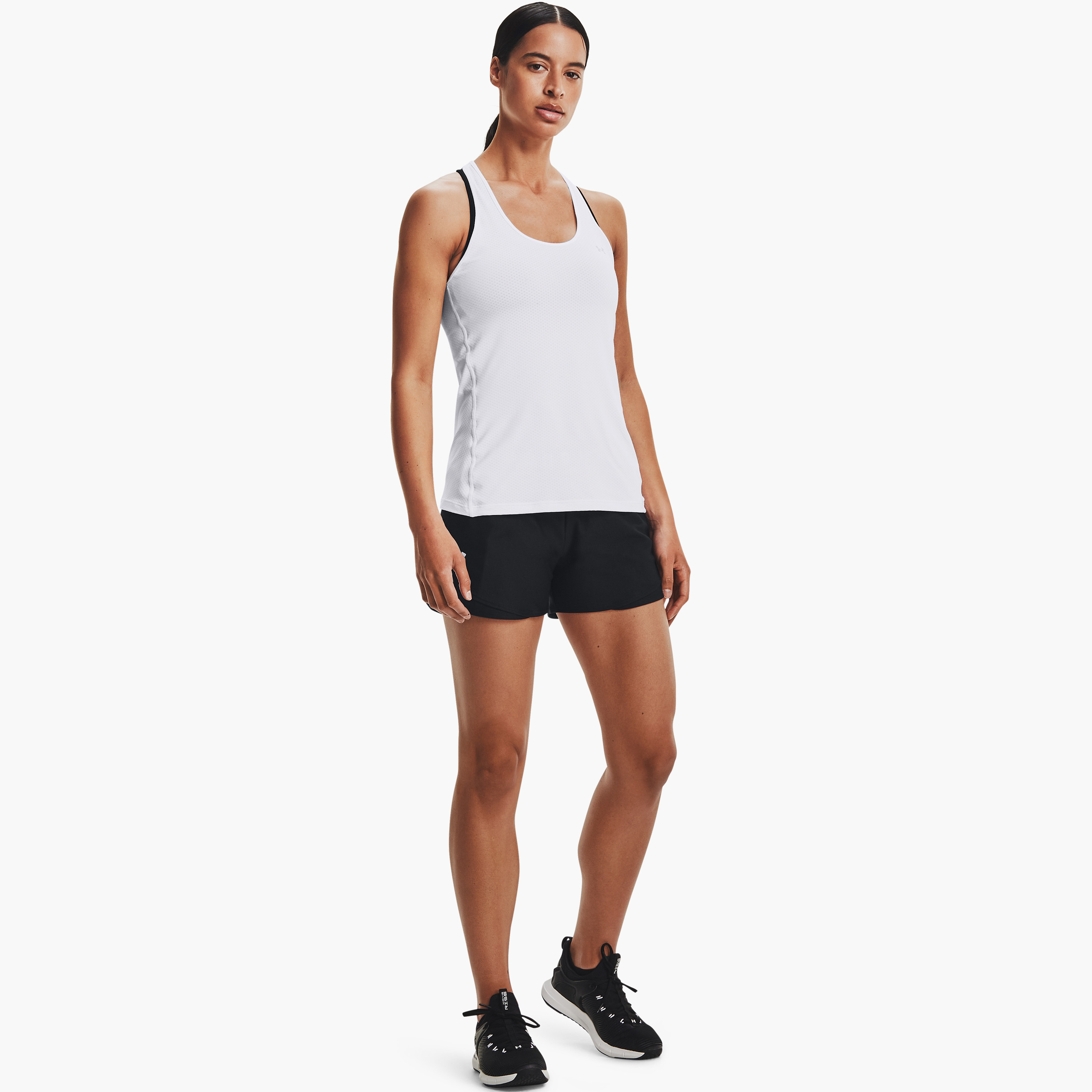 شورت بلاي أب شورت 3.0 لوجو متوسط الارتفاع من اندر ارمر | 1344552-sports-women-clothing-athleticskirtsandshorts-image-2