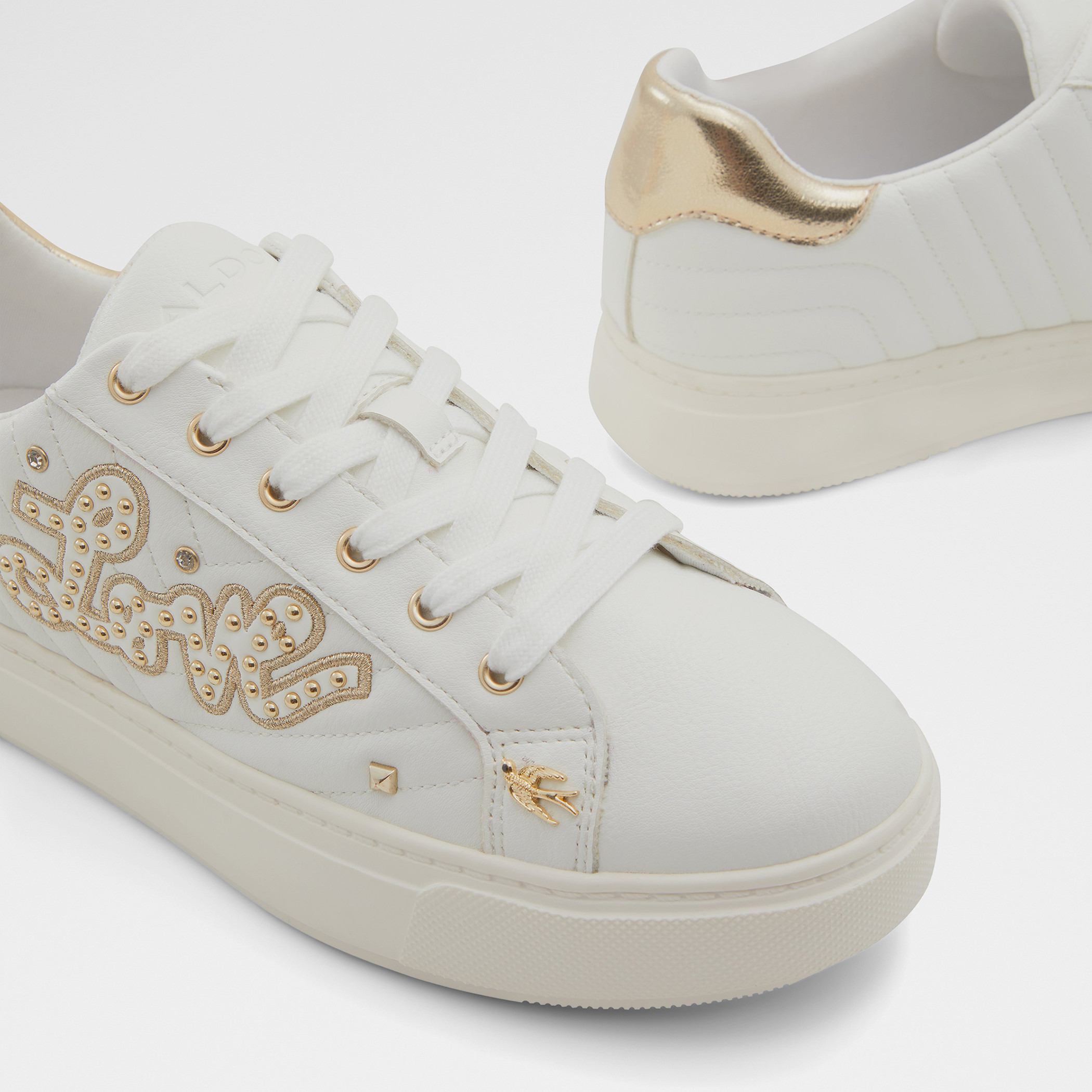 حذاء رياضي من ألدو لوفينو نسائي أبيض مبطن برباط-women-shoes-sneakers-image-6
