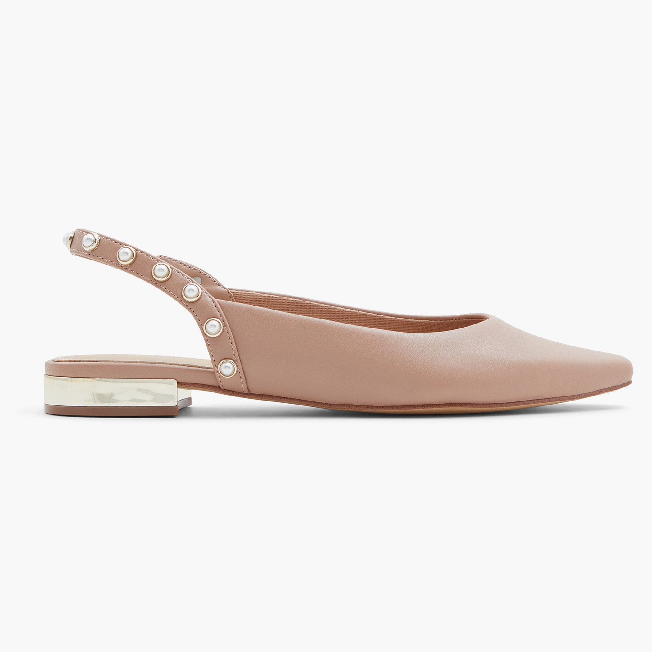 حذاء باليرينا من ألدو مايلان بمقدمة مدببة باللون البيج وحبال من الخلف للنساء-women-shoes-ballerinas-image-1