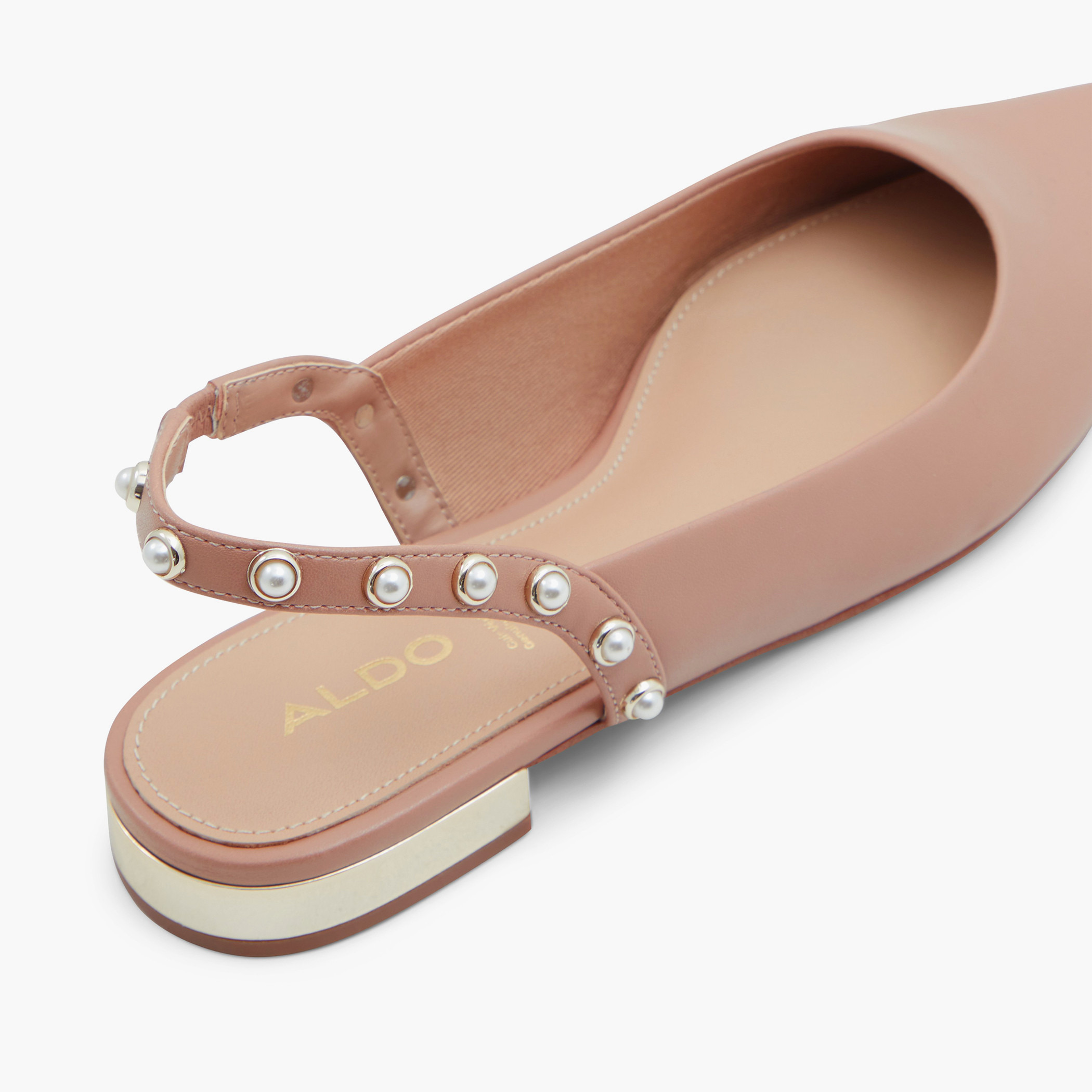 حذاء باليرينا من ألدو مايلان بمقدمة مدببة باللون البيج وحبال من الخلف للنساء-women-shoes-ballerinas-image-5