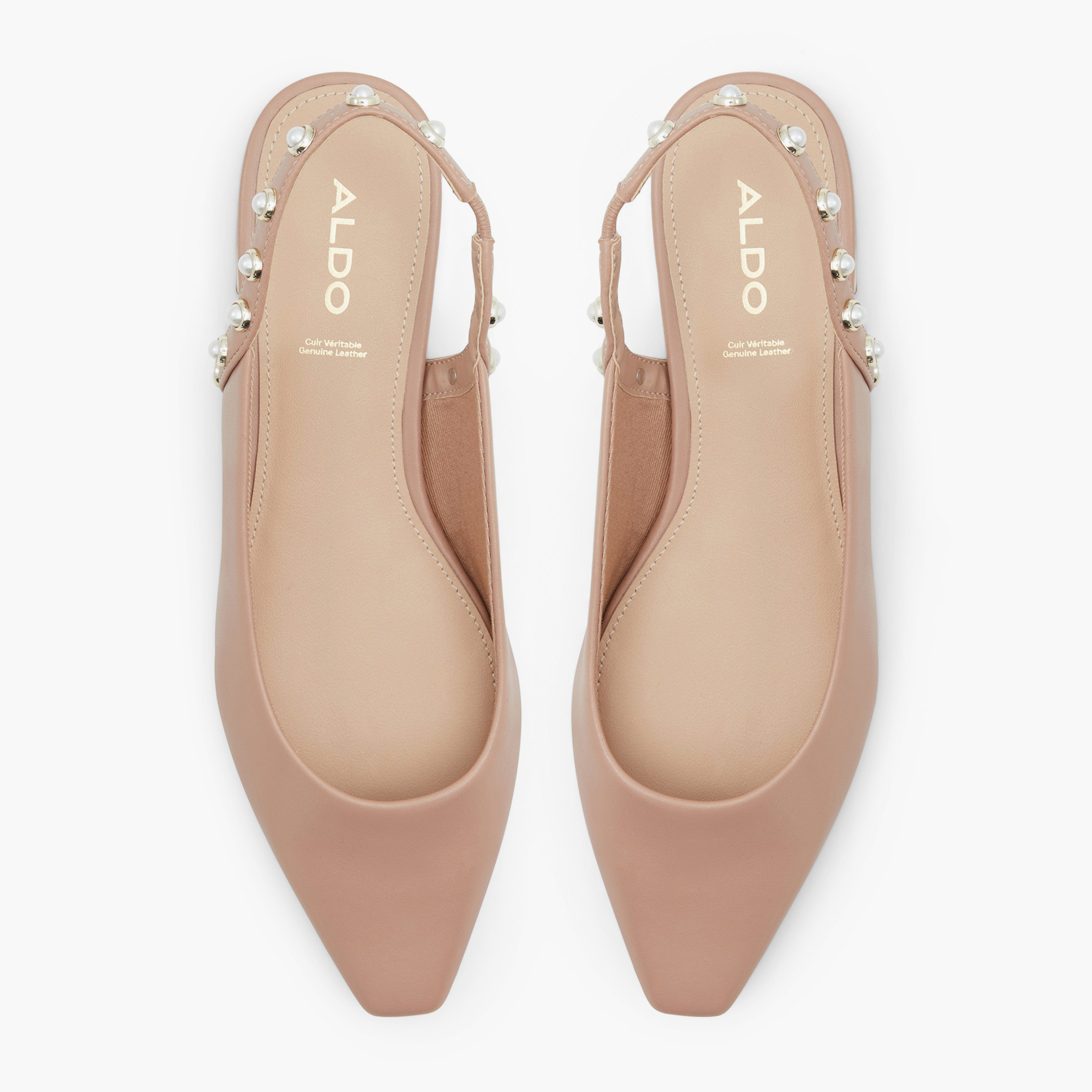 حذاء باليرينا من ألدو مايلان بمقدمة مدببة باللون البيج وحبال من الخلف للنساء-women-shoes-ballerinas-image-6
