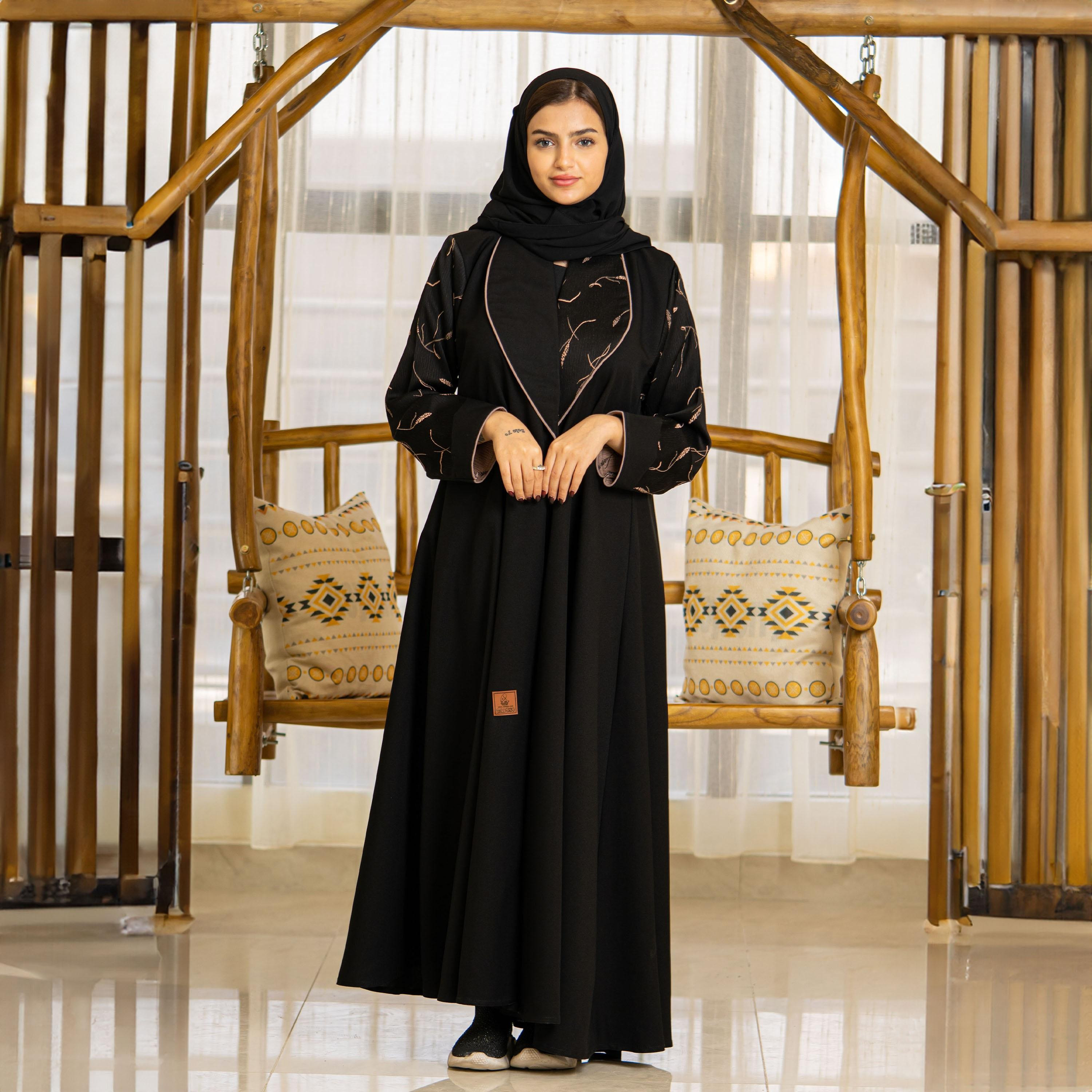 عباية زاهيه سبايك مطرزة مع حجاب-women-arabicclothing-abayas-image-2