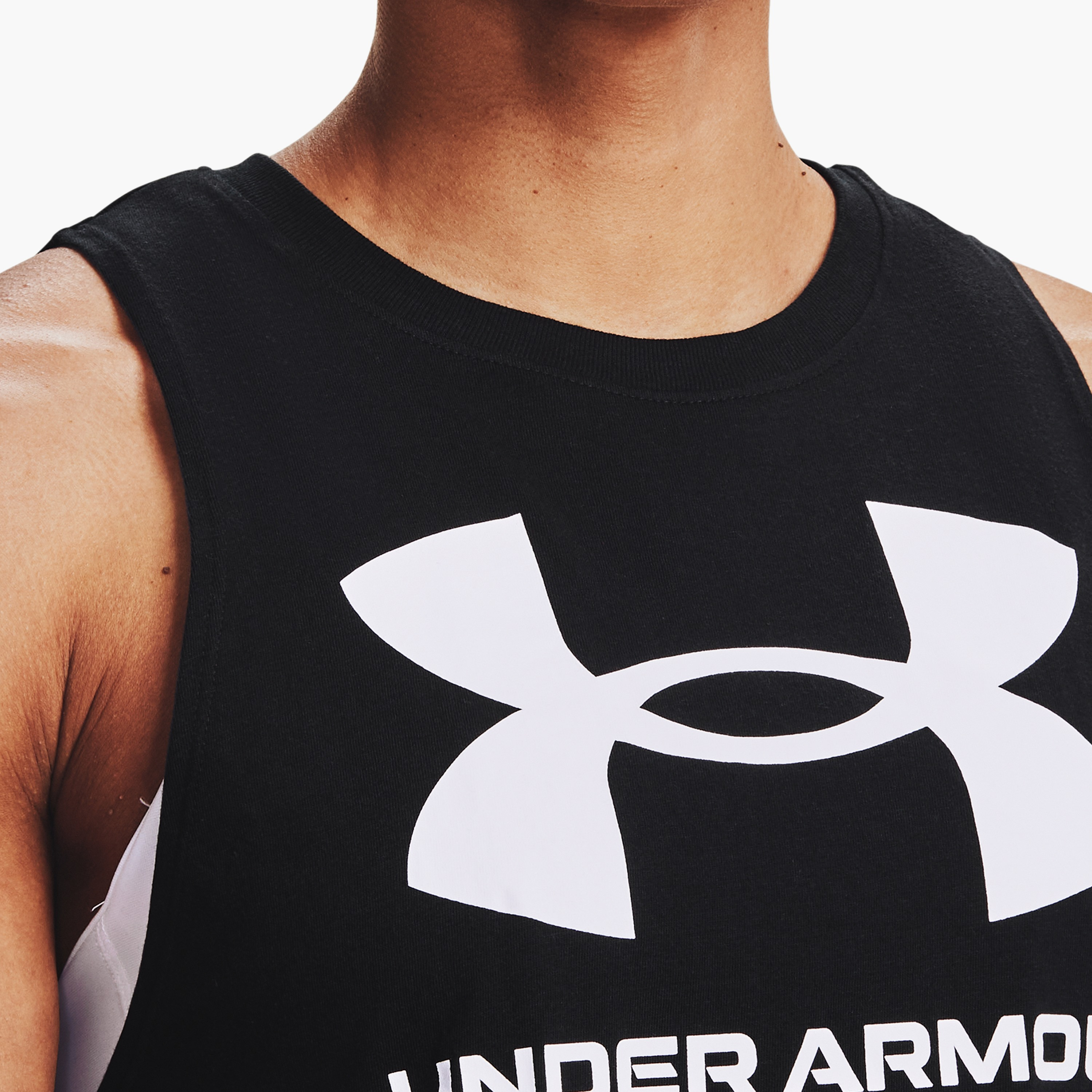 Under Armour Live Sportstyle Logo Crew Neck Sleeveless Tank Top | 1356297-sports-women-clothing-tshirtsandvests-image-3