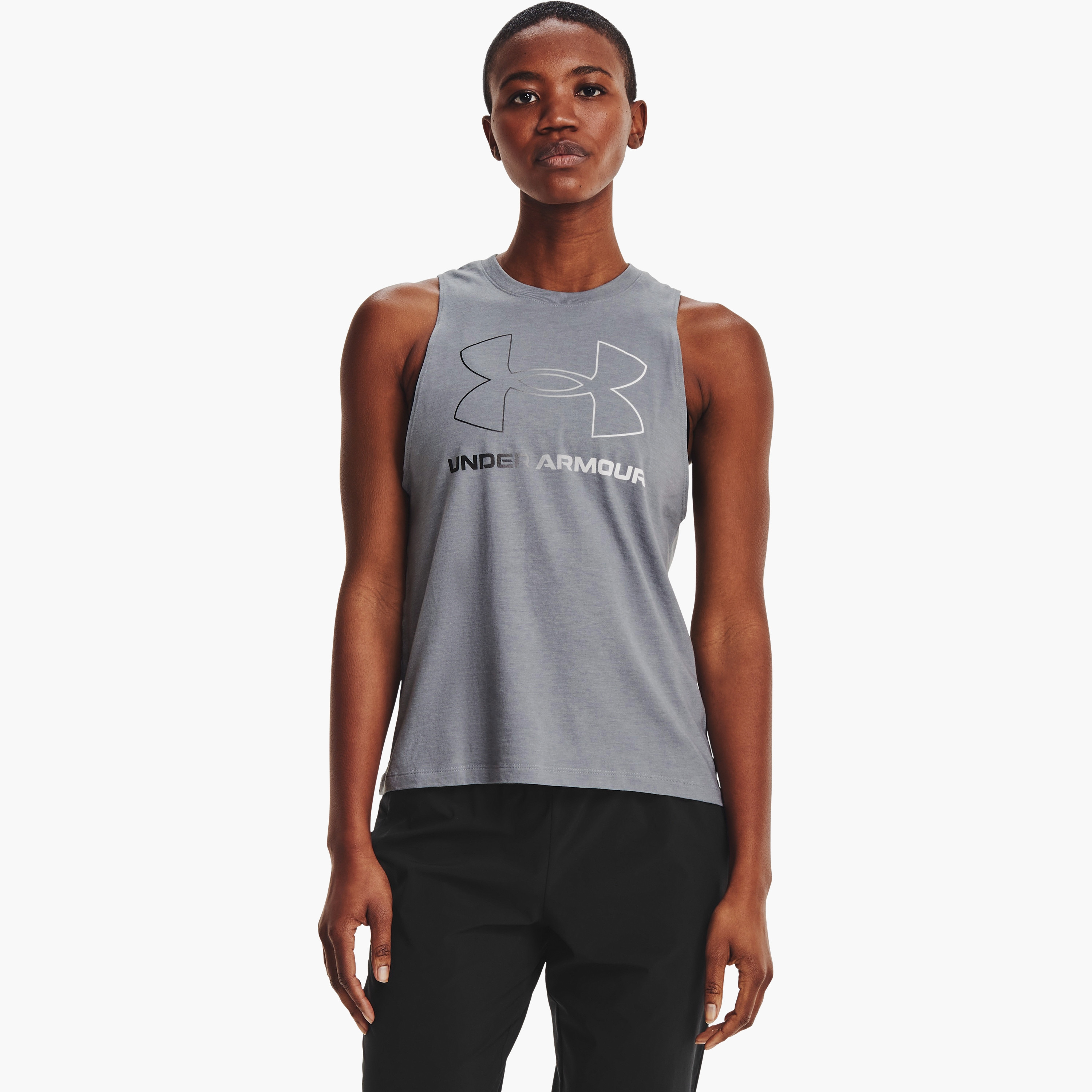 Under Armour Live Sportstyle Logo Crew Neck Sleeveless Tank Top | 1356297-sports-women-clothing-tshirtsandvests-image-5