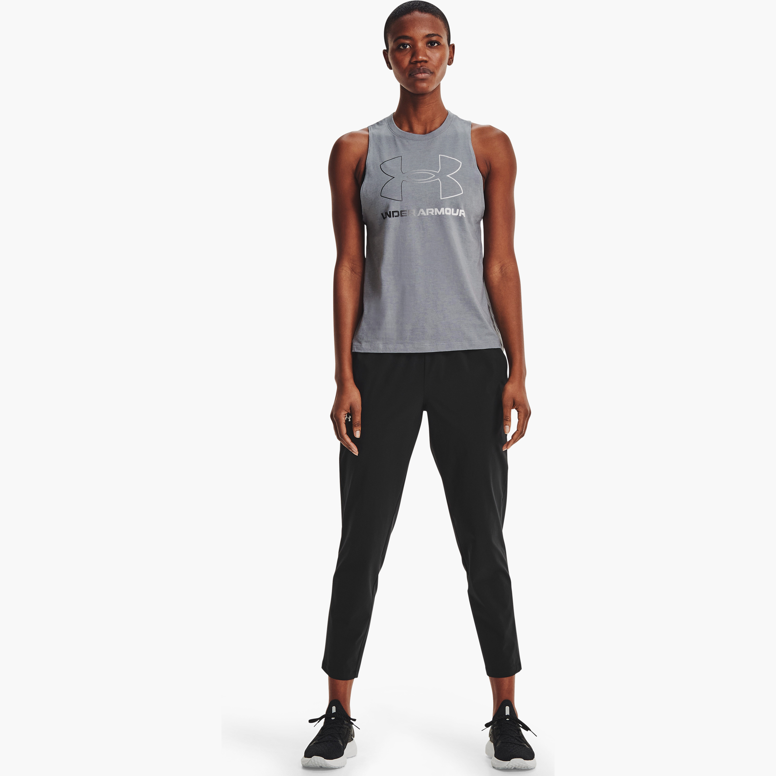 Under Armour Live Sportstyle Logo Crew Neck Sleeveless Tank Top | 1356297-sports-women-clothing-tshirtsandvests-image-6