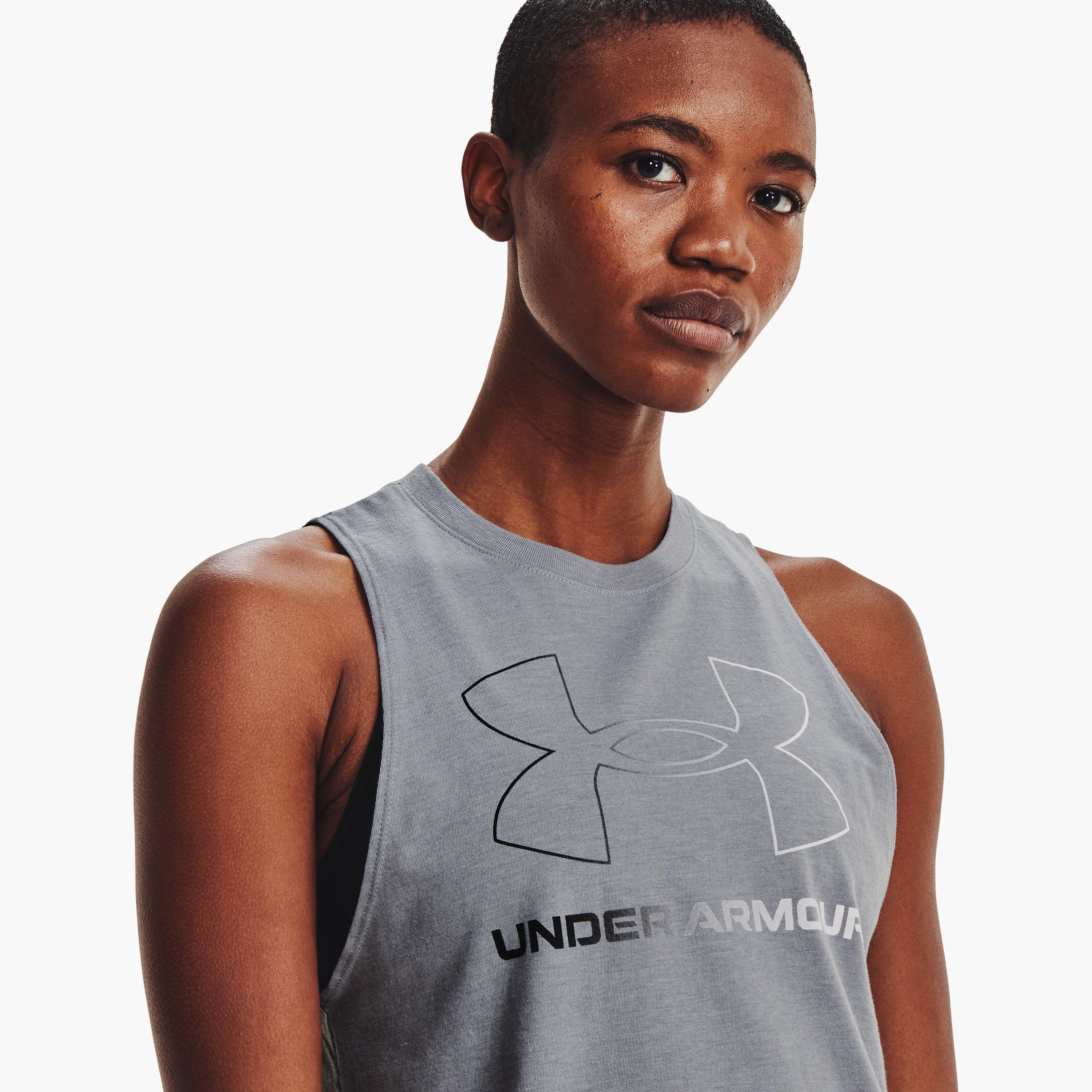 Under Armour Live Sportstyle Logo Crew Neck Sleeveless Tank Top | 1356297-sports-women-clothing-tshirtsandvests-image-7