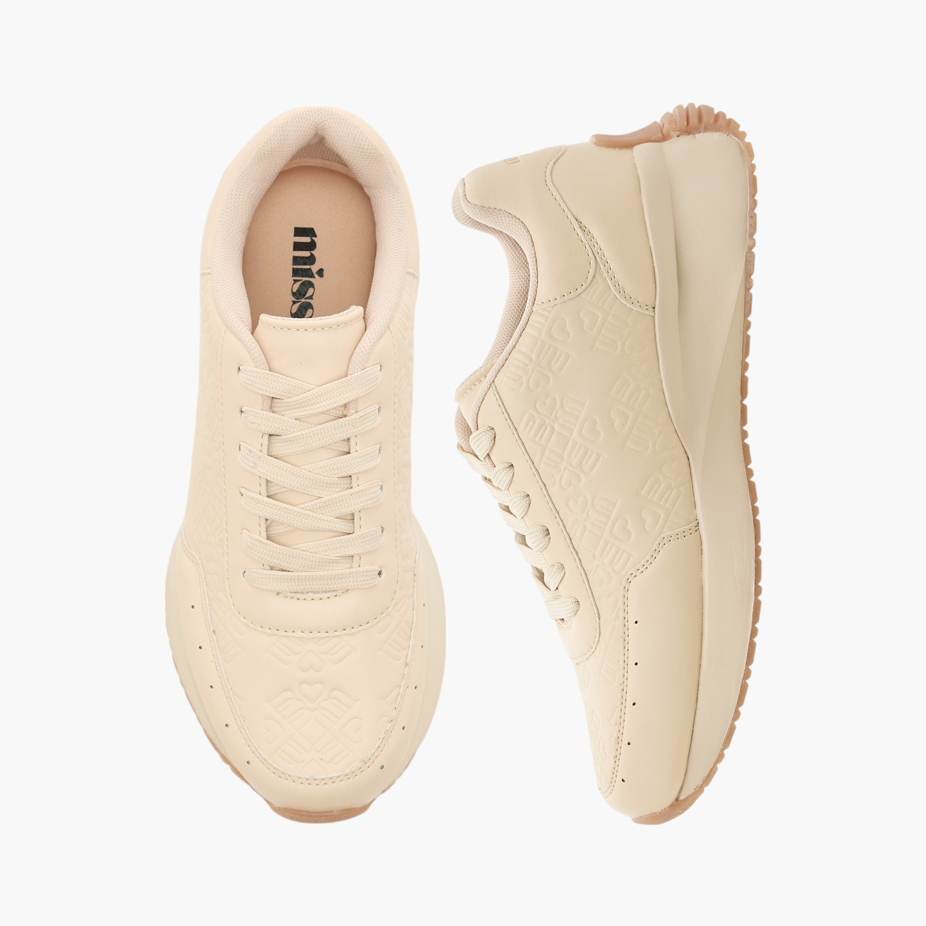 Missy Monogram Embossed Lace-Up Sneakers-women-shoes-sneakers-image-1