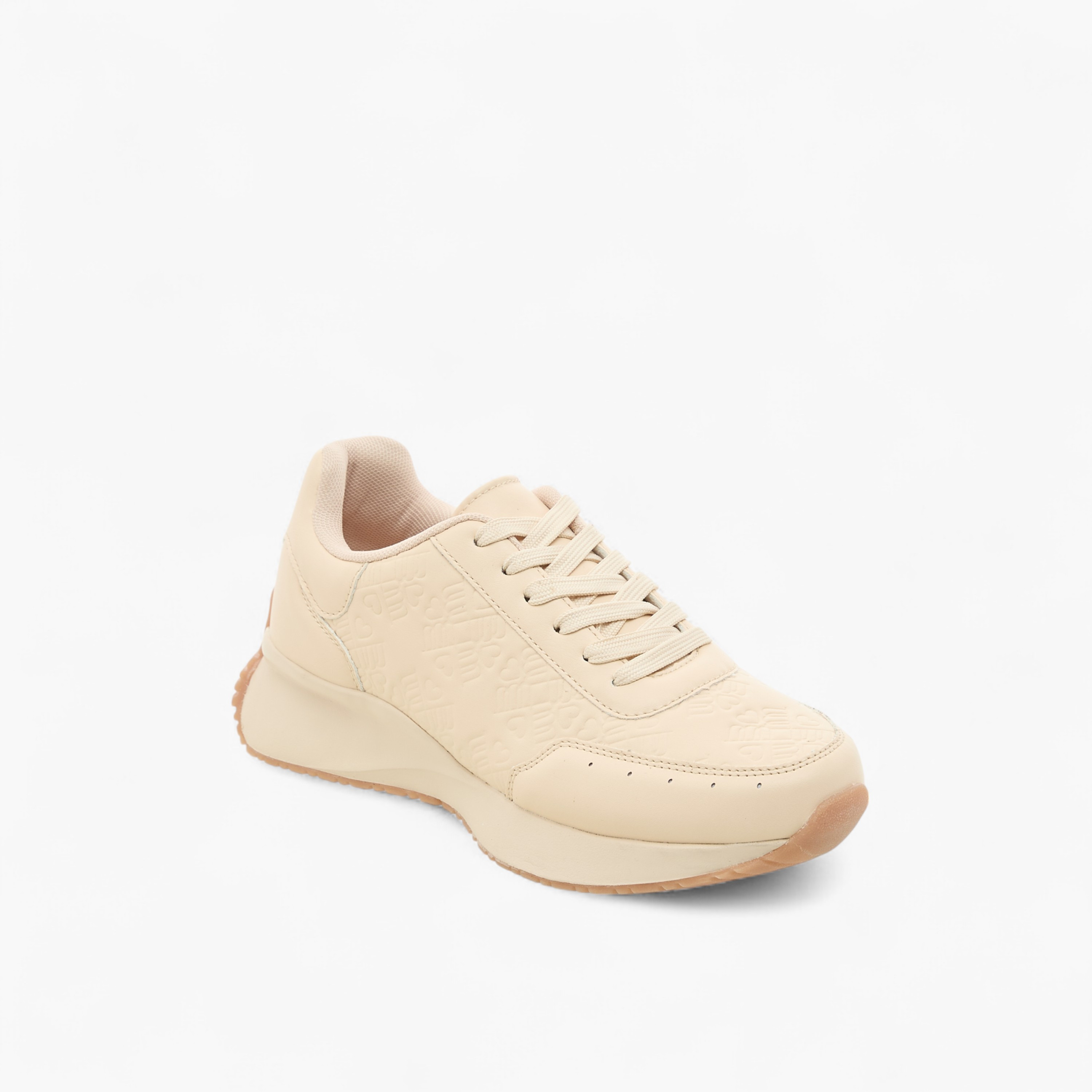 Missy Monogram Embossed Lace-Up Sneakers-women-shoes-sneakers-image-2