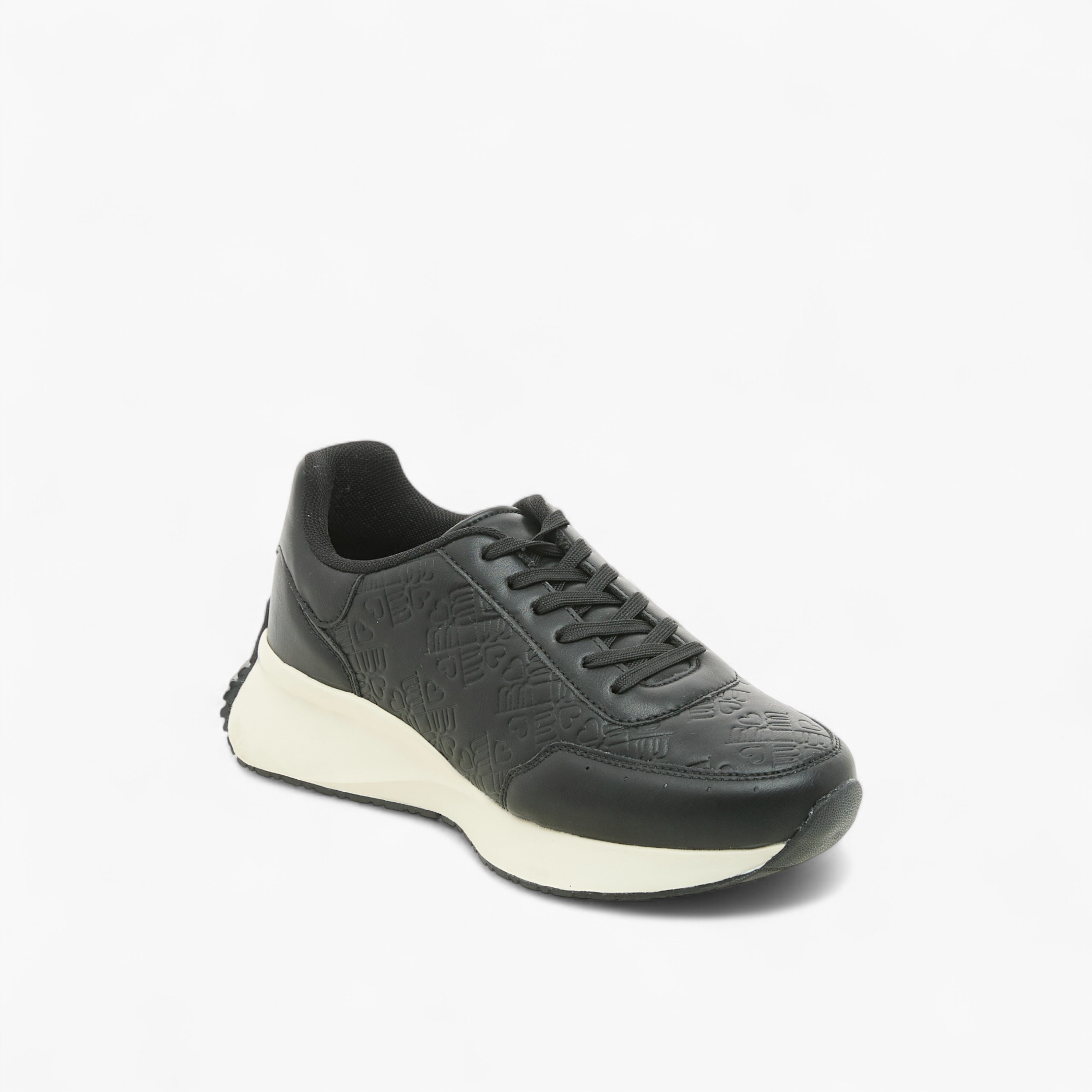 حذاء سنيكرز بنقوش مونوجرام ورباط من ميسي-women-shoes-sneakers-image-2