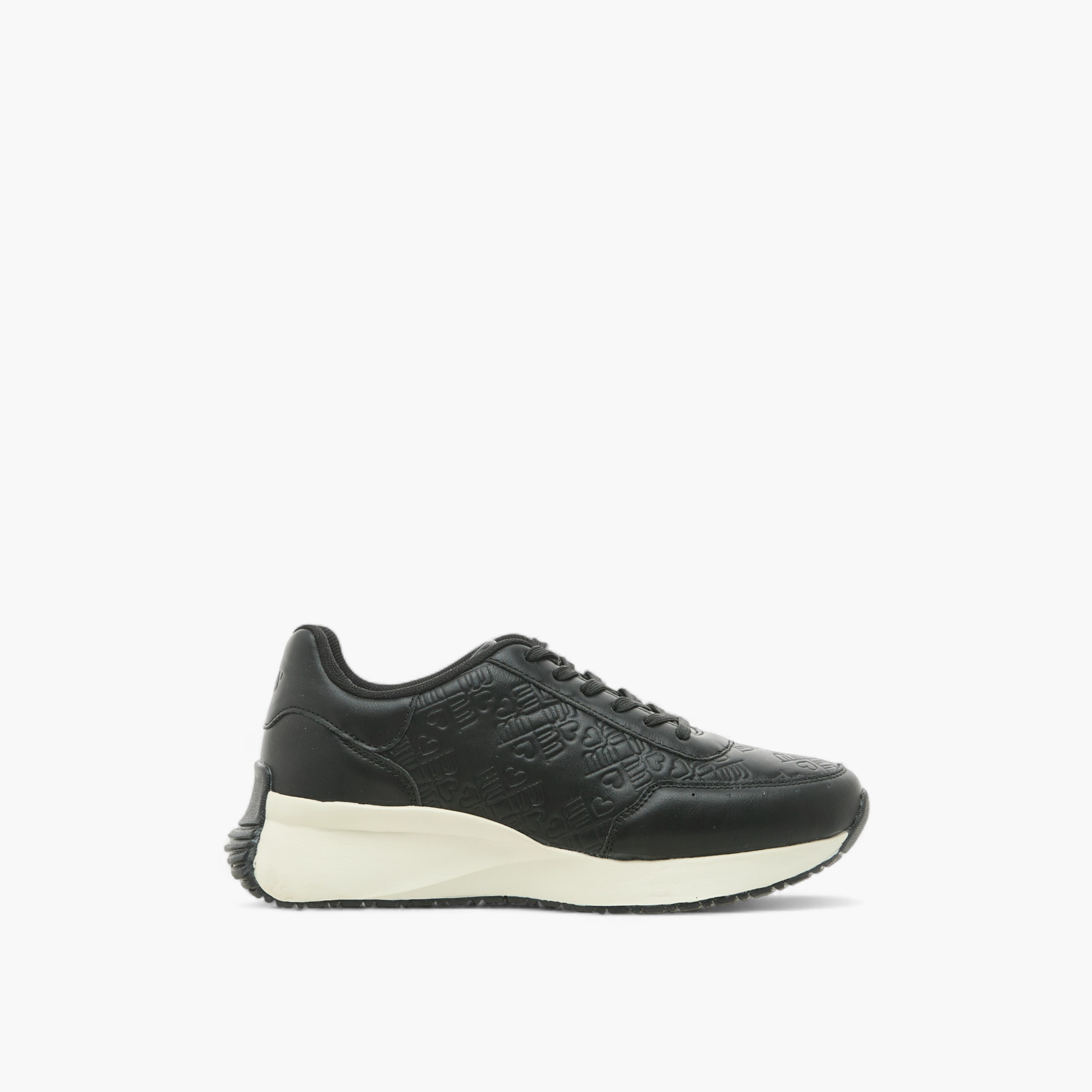 حذاء سنيكرز بنقوش مونوجرام ورباط من ميسي-women-shoes-sneakers-image-3