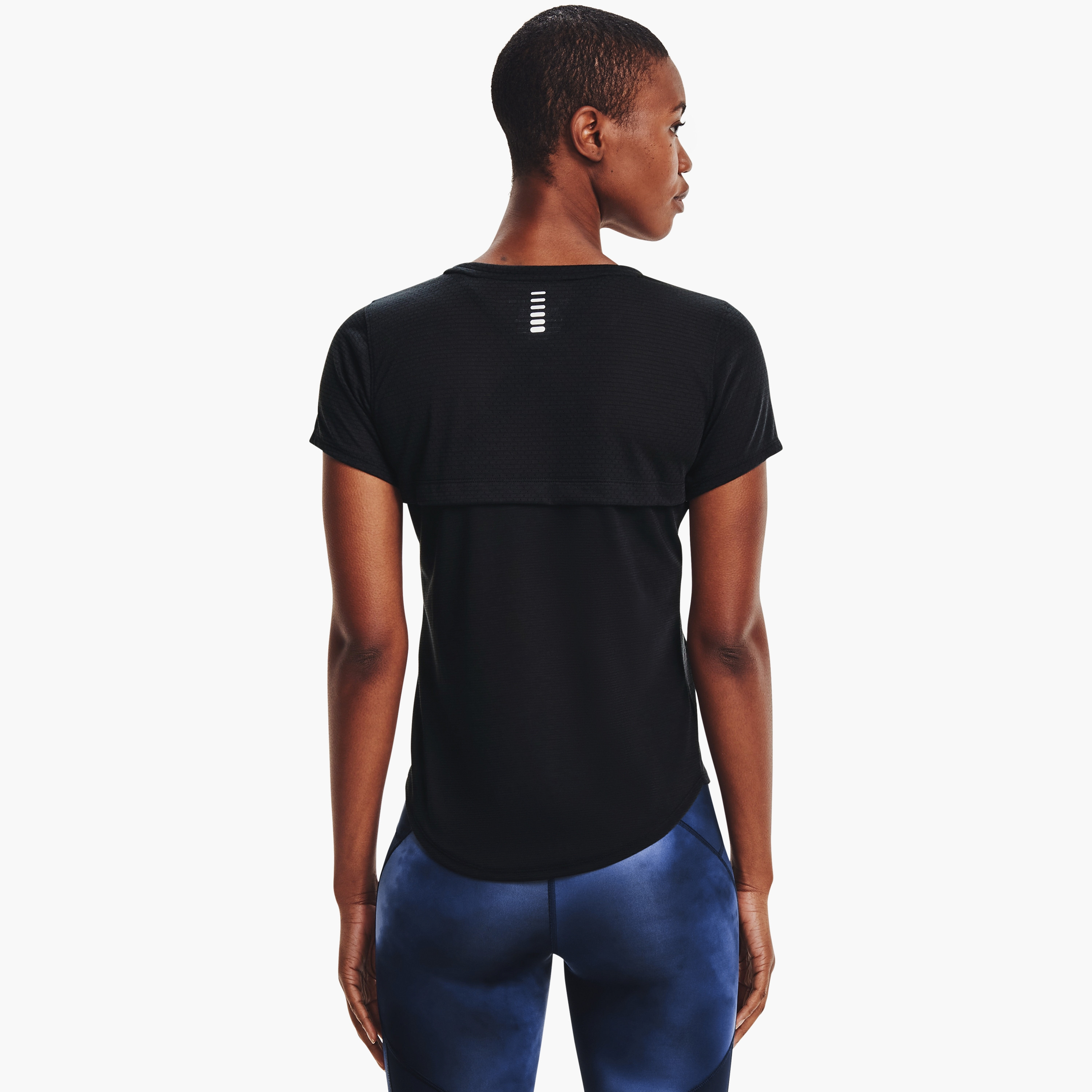 تي شيرت بأكمام قصيرة وياقة مستديرة سادة من اندر ارمر ستريكار | 1361371-sports-women-clothing-tshirtsandvests-image-3