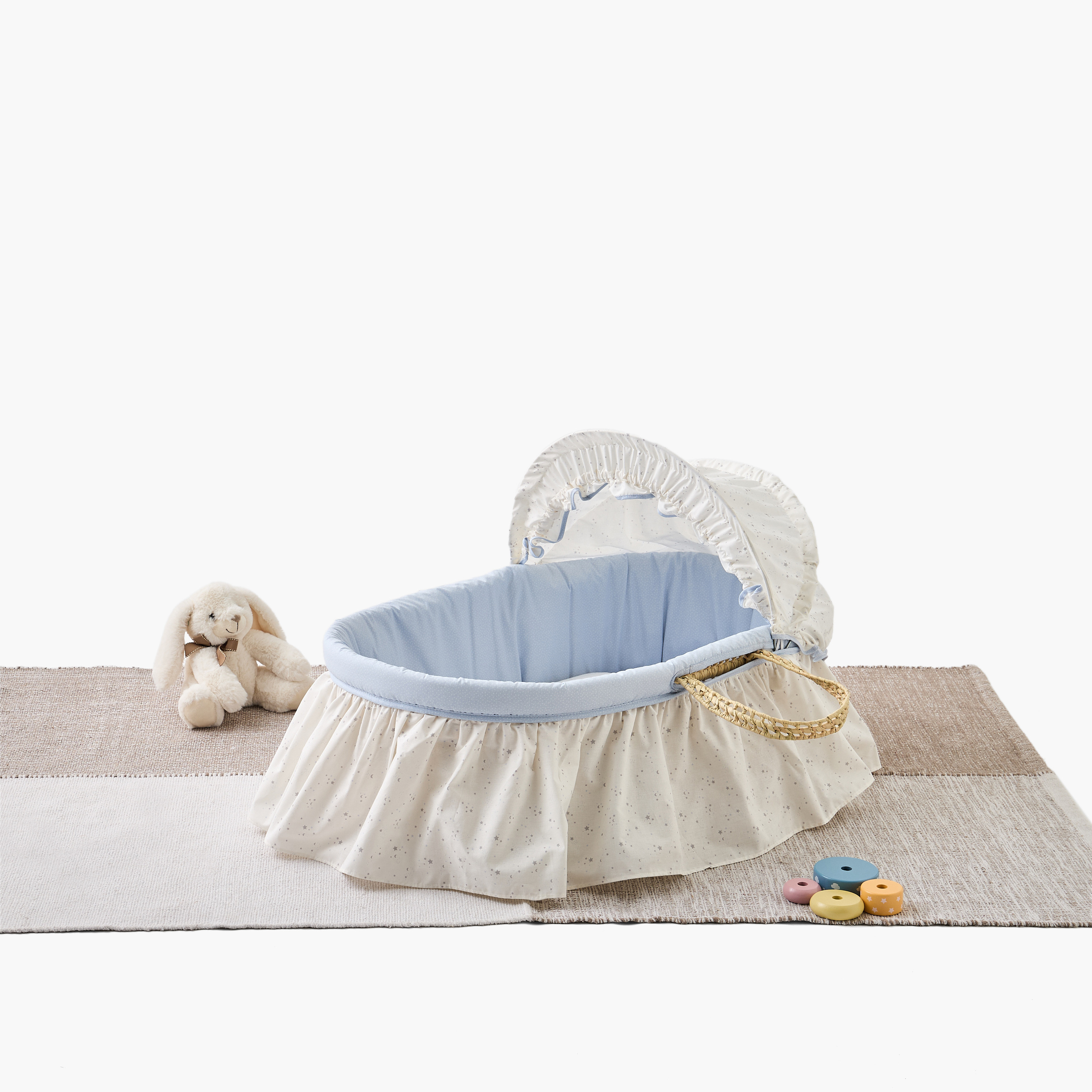 Cambrass Moses Basket with Handles and Hood-baby-nursery-furniture-cribsandbeds-bassinets-image-12