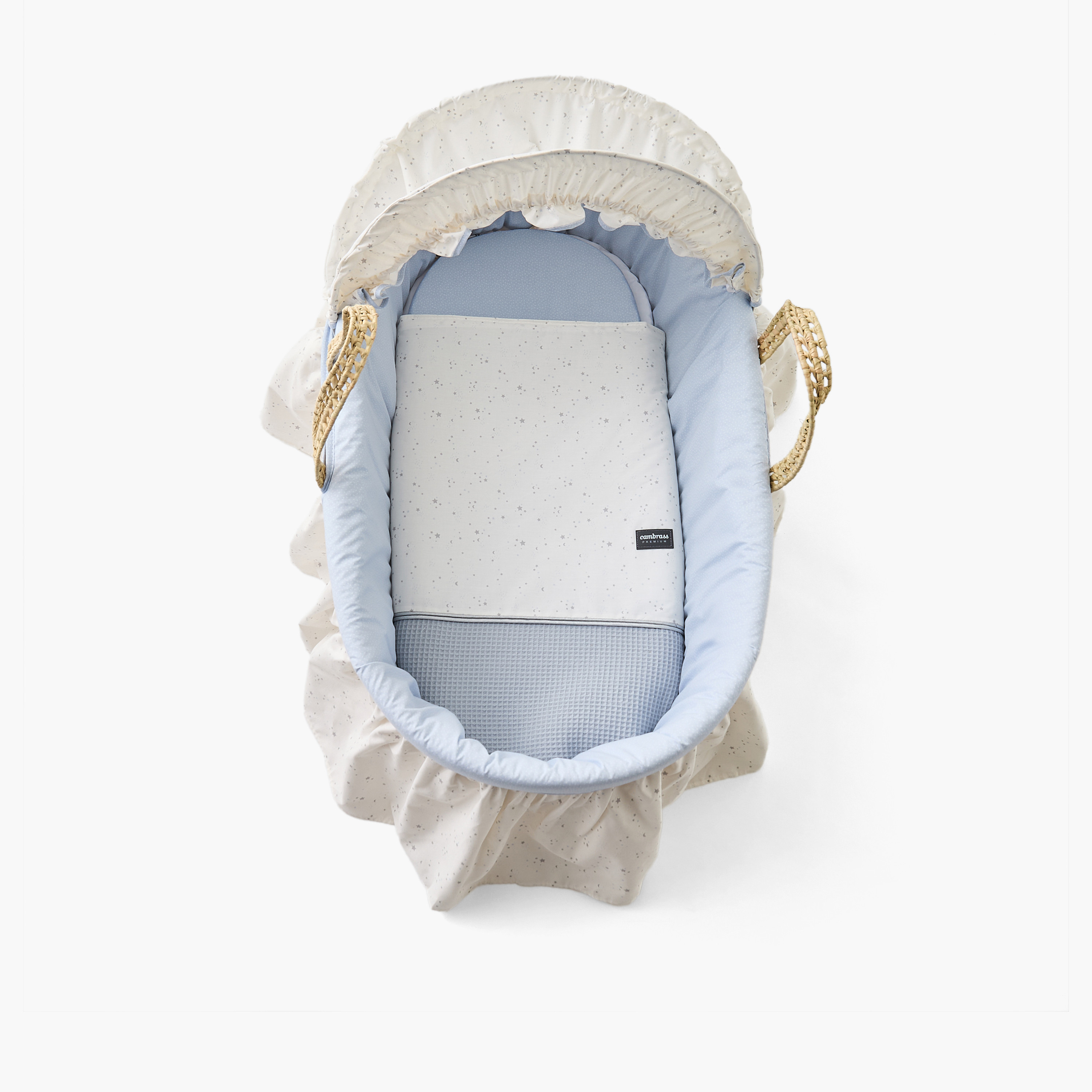 Cambrass Moses Basket with Handles and Hood-baby-nursery-furniture-cribsandbeds-bassinets-image-5