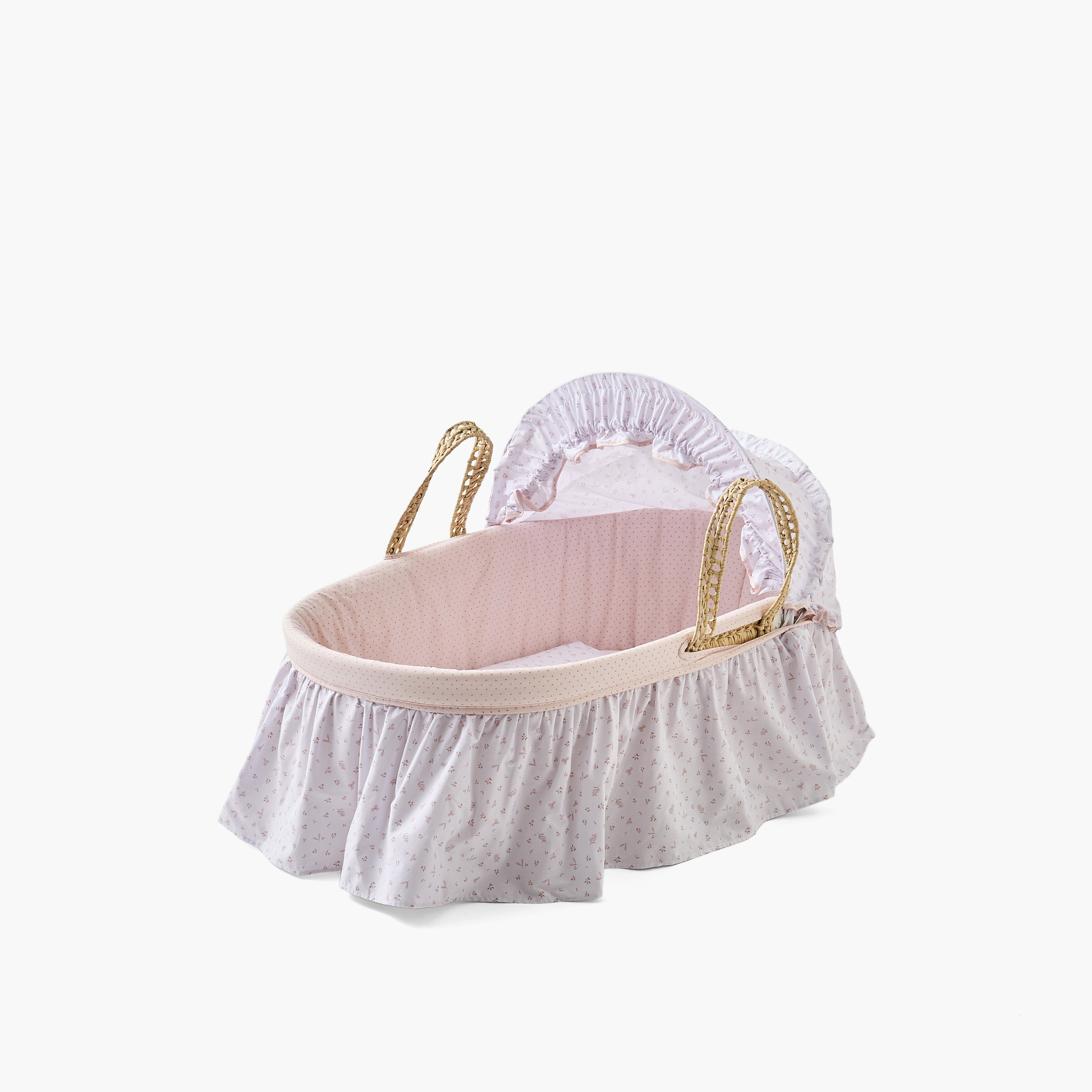 Cambrass Moses Basket with Handles and Hood-baby-nursery-furniture-cribsandbeds-bassinets-image-1