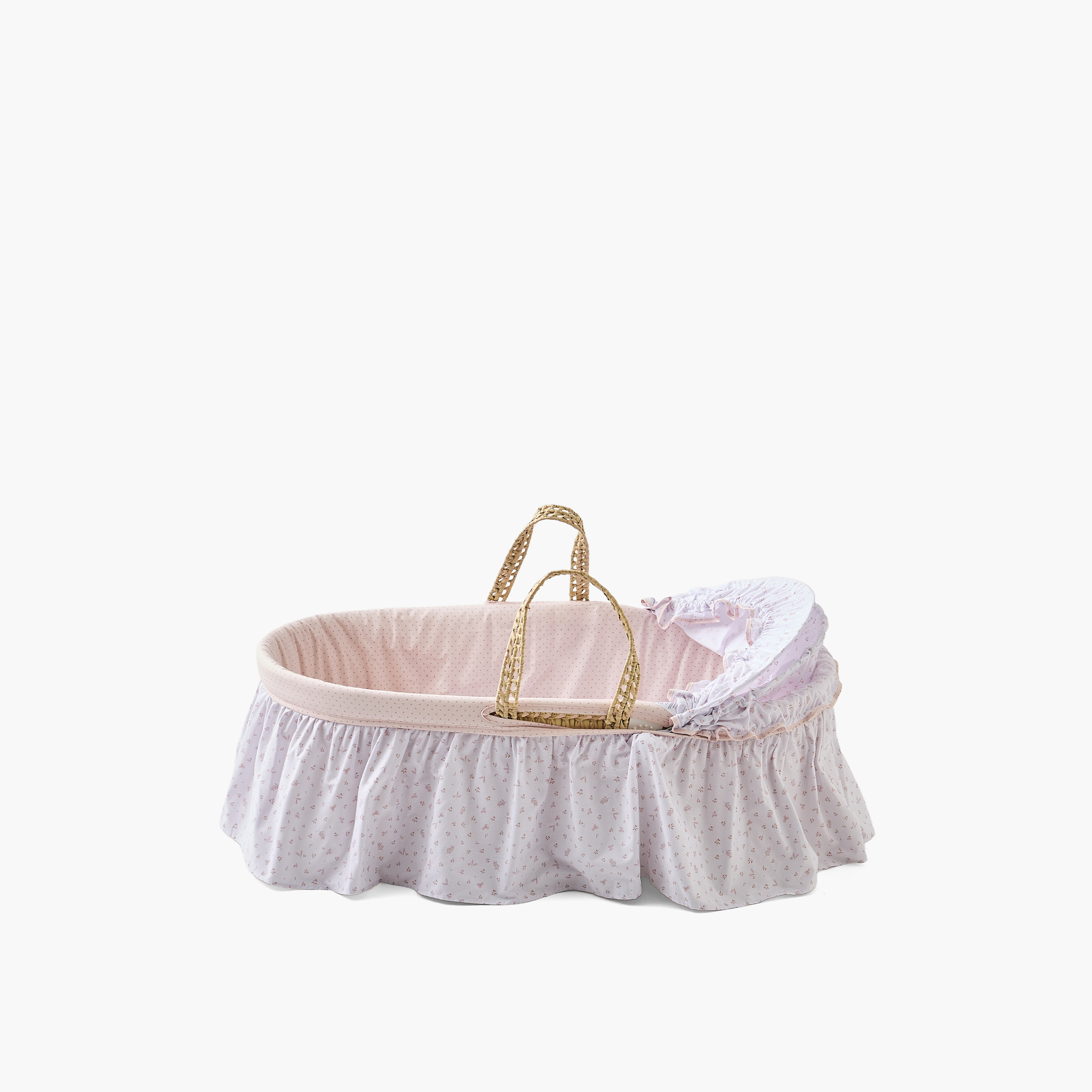 Cambrass Moses Basket with Handles and Hood-baby-nursery-furniture-cribsandbeds-bassinets-image-4