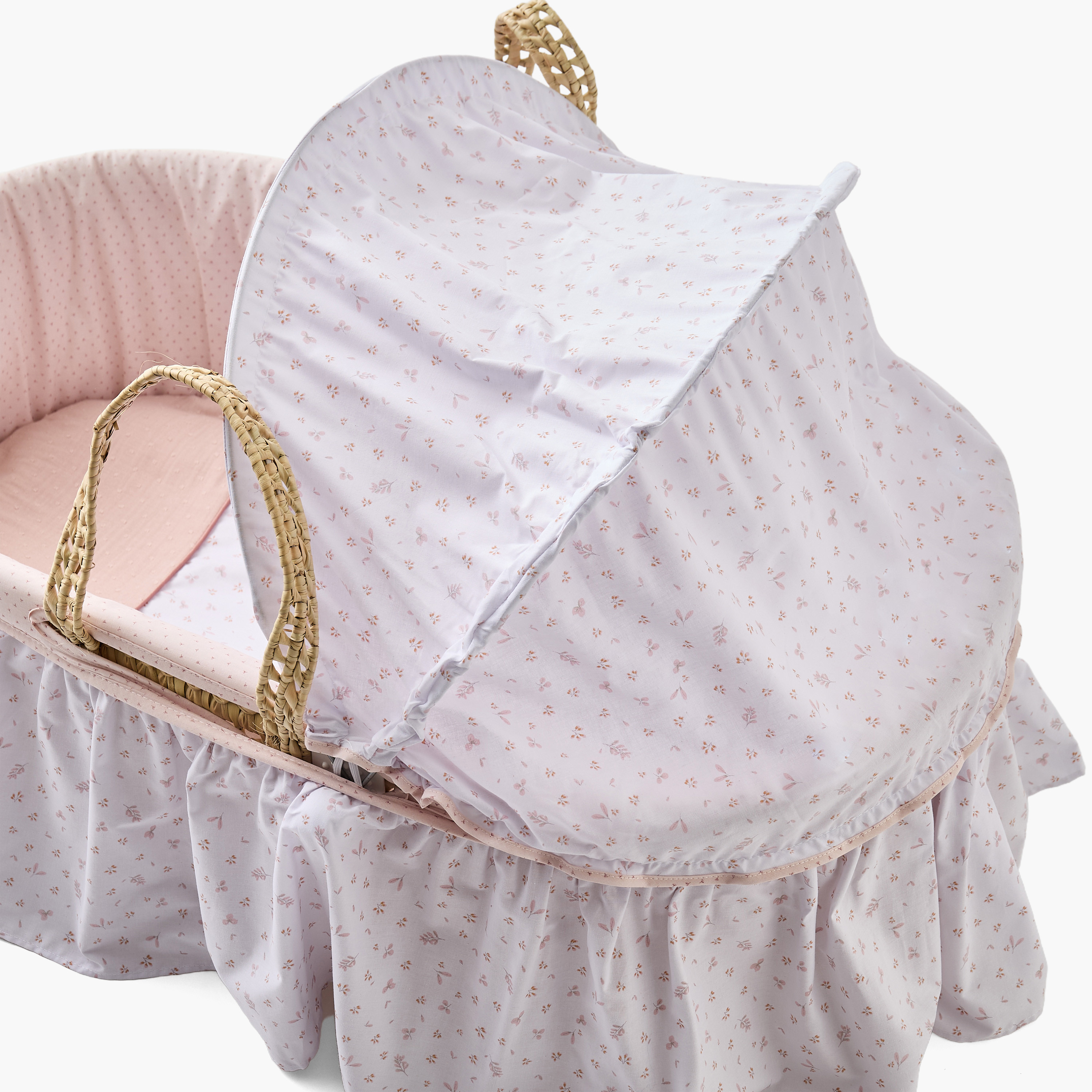 Cambrass Moses Basket with Handles and Hood-baby-nursery-furniture-cribsandbeds-bassinets-image-6