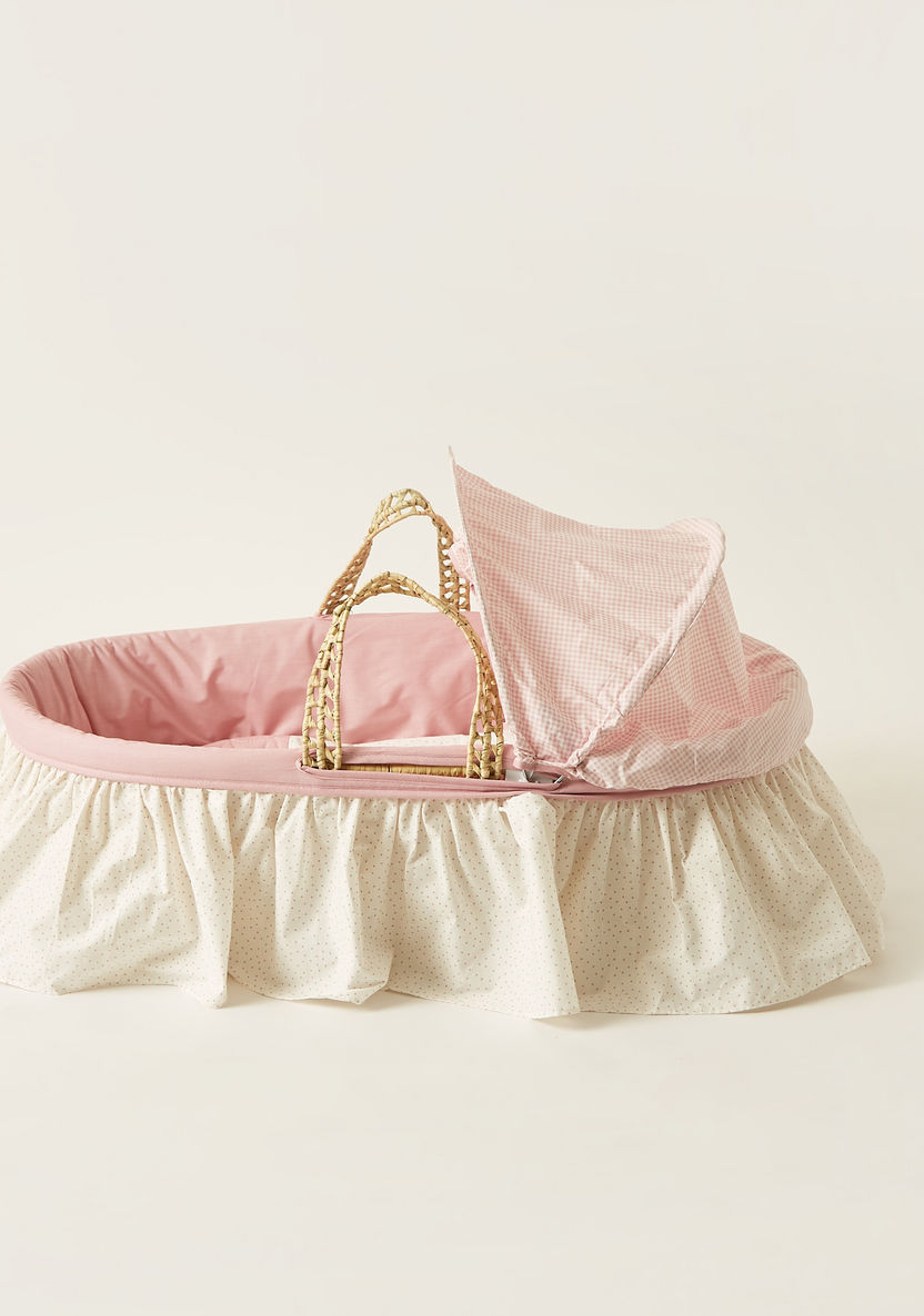Cambrass Moses Basket with Frills and Canopy-Moses Baskets-image-3