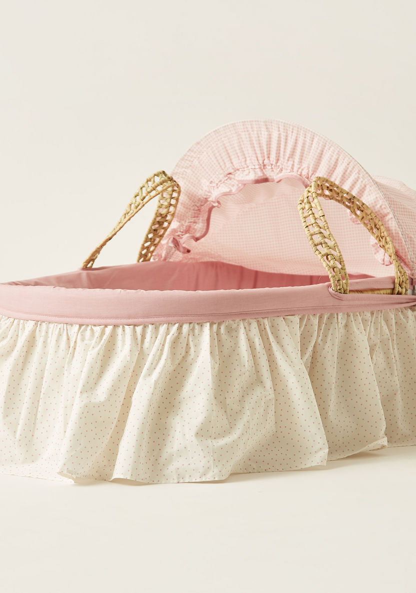 Cambrass Moses Basket with Frills and Canopy-Moses Baskets-image-5