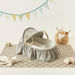 Cambrass Moses Basket With Frills and Canopy - Grey-Moses Baskets-thumbnail-0