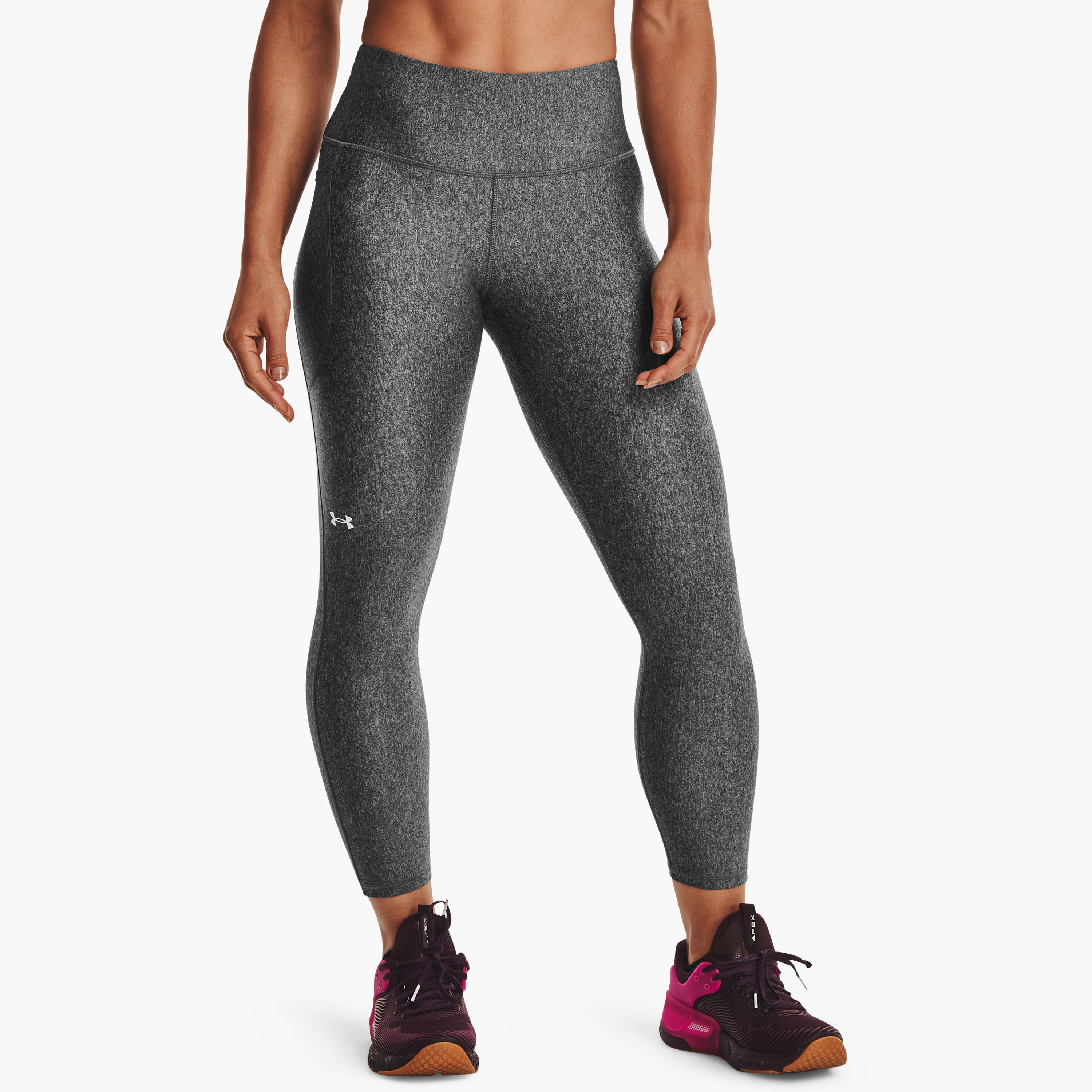 بنطلون ضيق بخصر مرتفع سادة بطول الكاحل من اندر ارمر | 1365335-women-clothing-bottoms-leggings-image-5