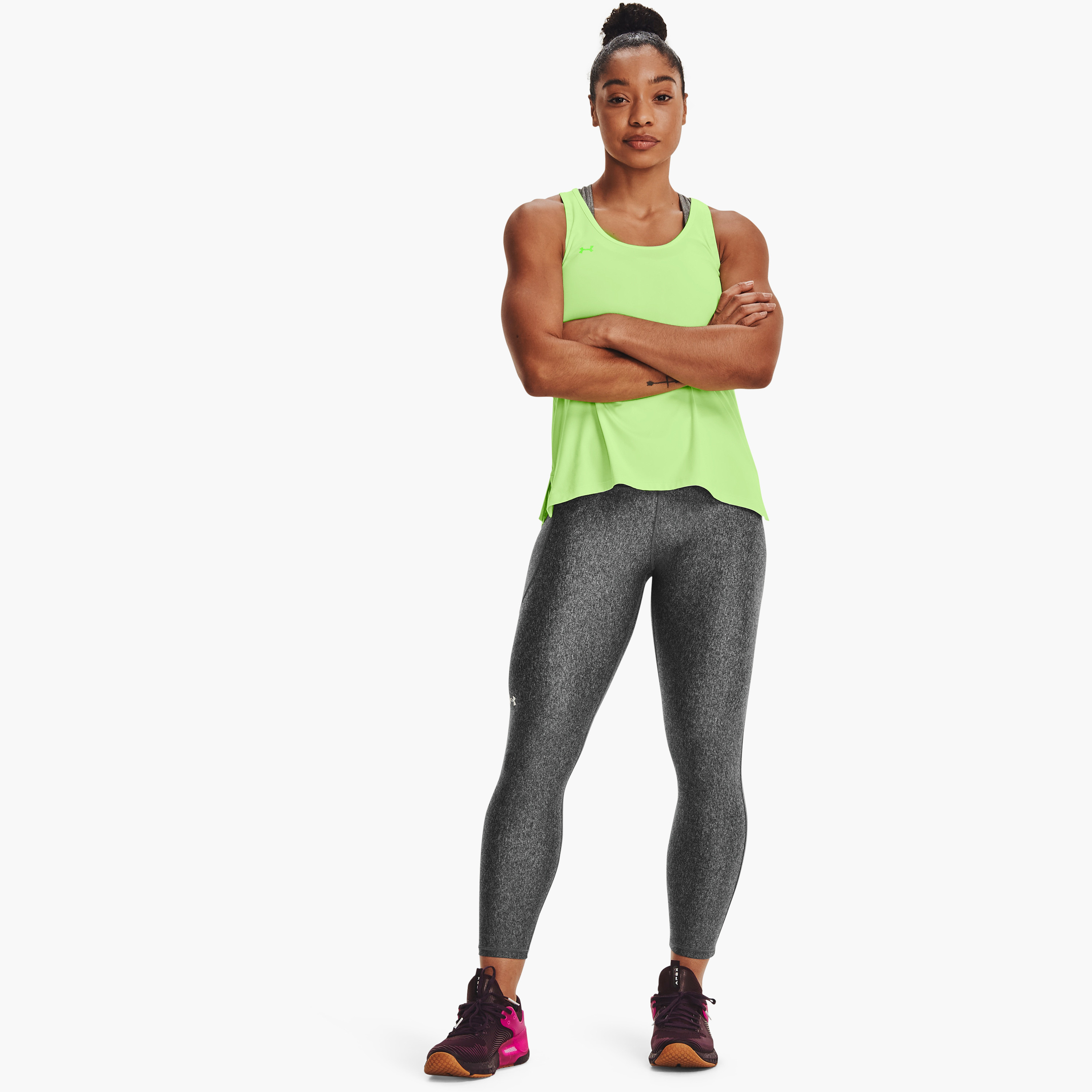 Under Armour Hi Ankle Leg Plain High-Rise Leggings | 1365335-women-clothing-bottoms-leggings-image-2