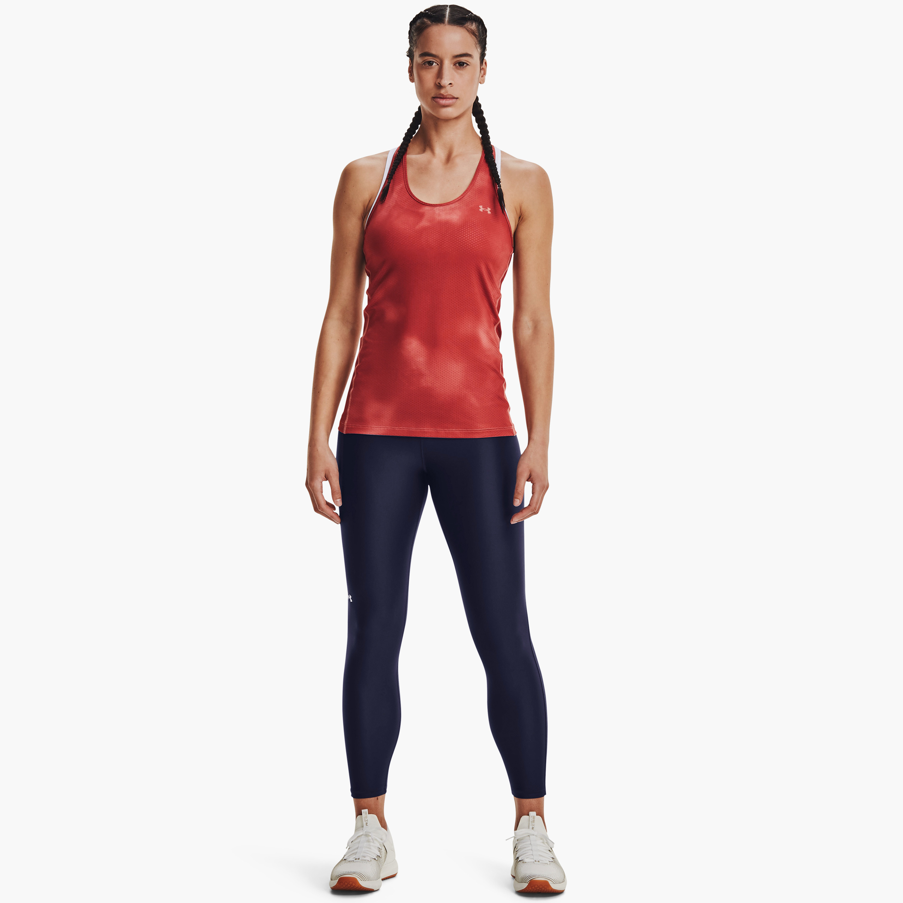 بنطلون ضيق بخصر مرتفع سادة بطول الكاحل من اندر ارمر | 1365335-women-clothing-bottoms-leggings-image-10