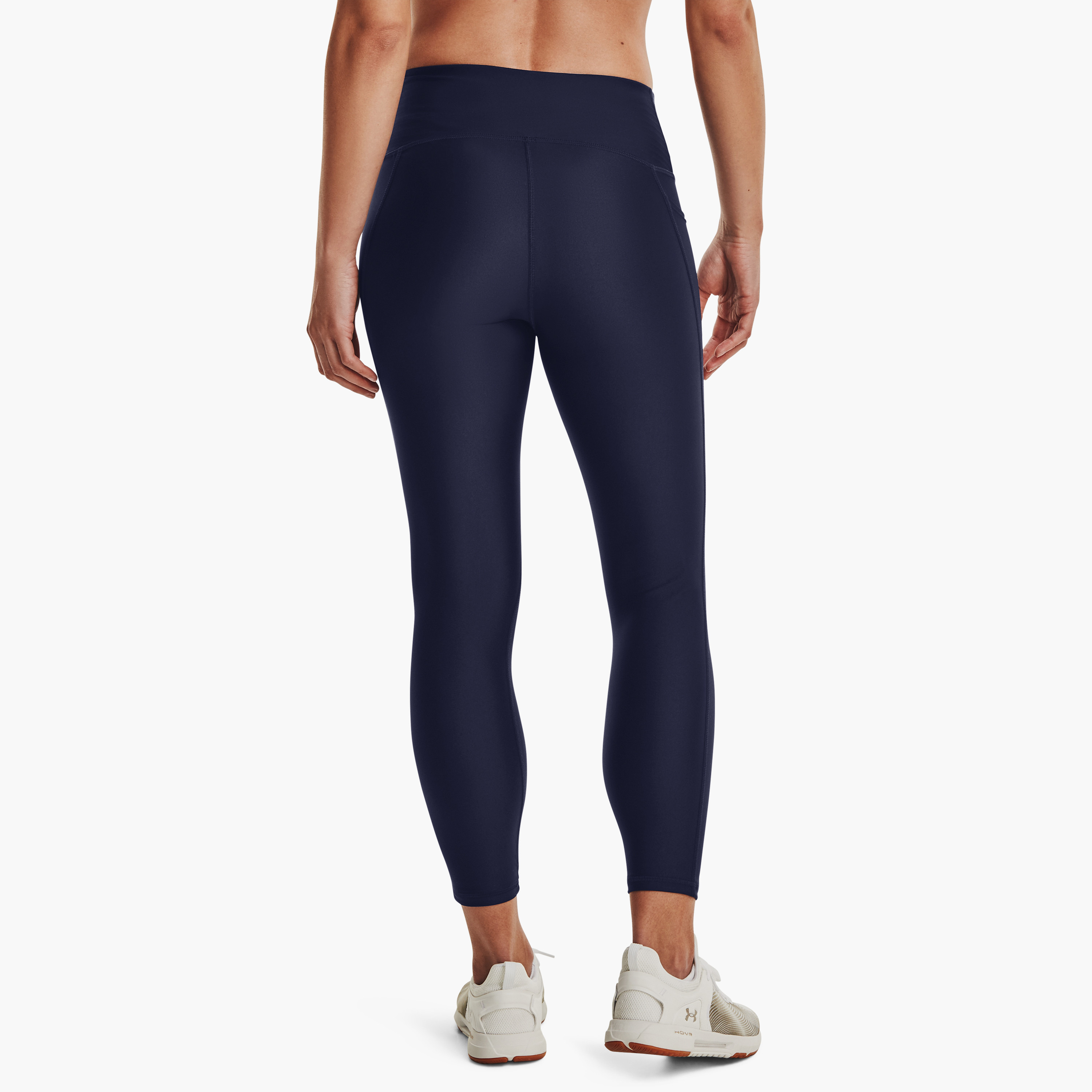 بنطلون ضيق بخصر مرتفع سادة بطول الكاحل من اندر ارمر | 1365335-women-clothing-bottoms-leggings-image-12