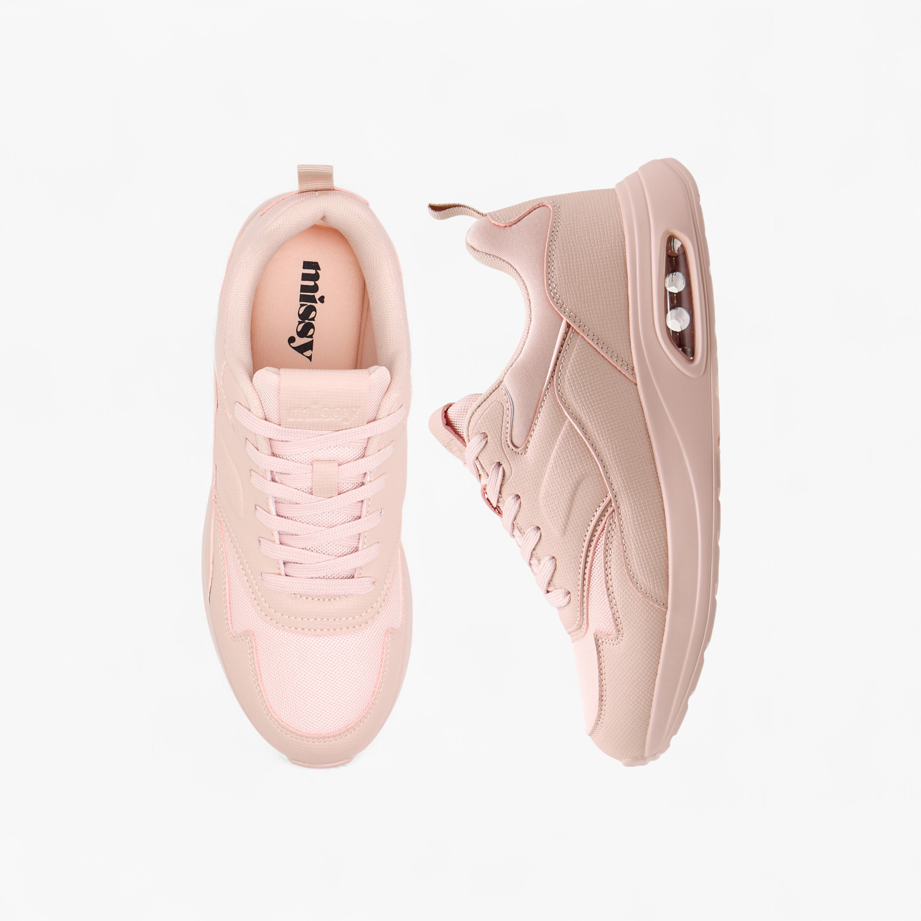 Missy Panelled Sneakers with Lace-Up Closure-women-shoes-sneakers-image-1